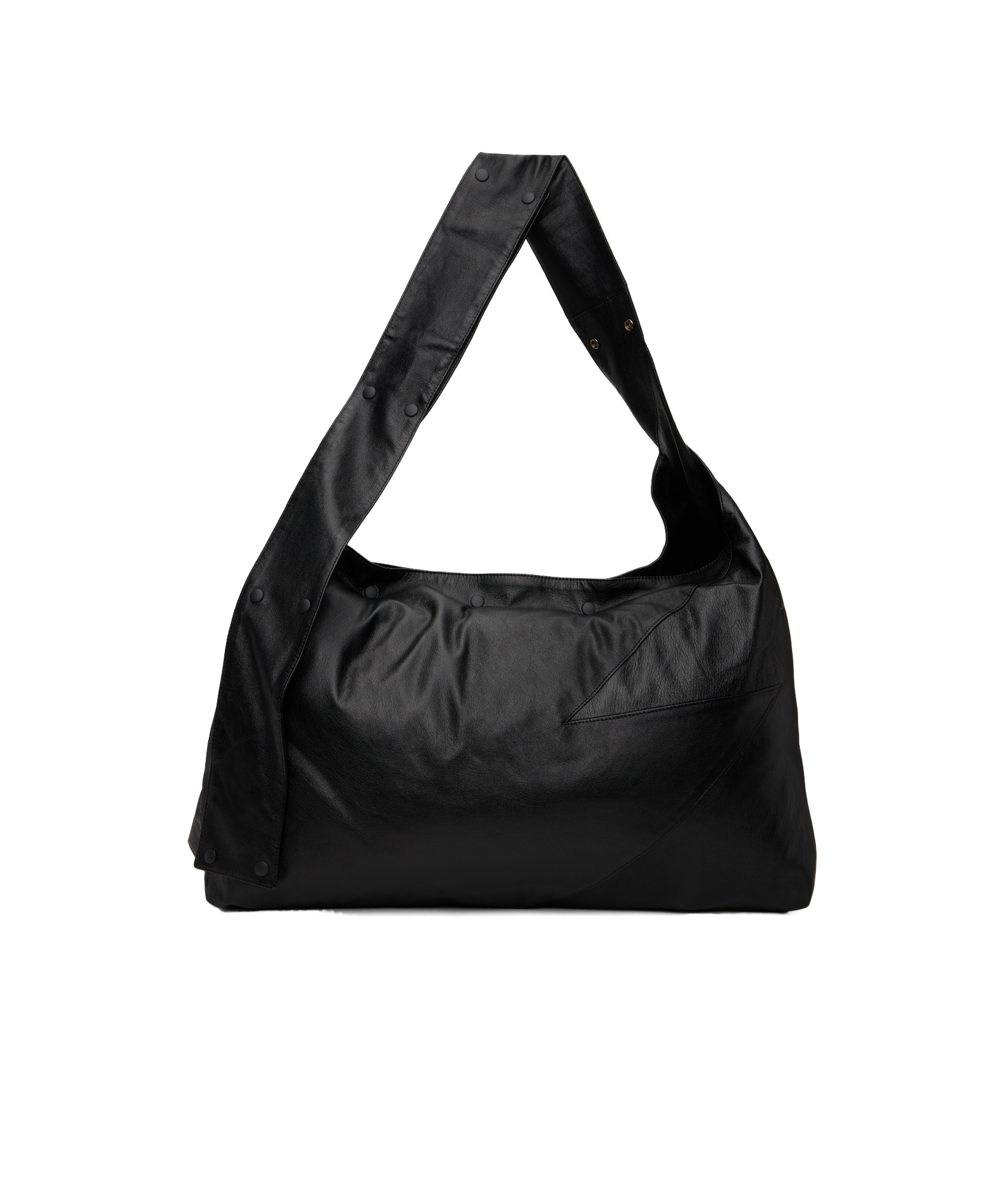 Yohji Yamamoto Patchwork Shoulder Bag In Black