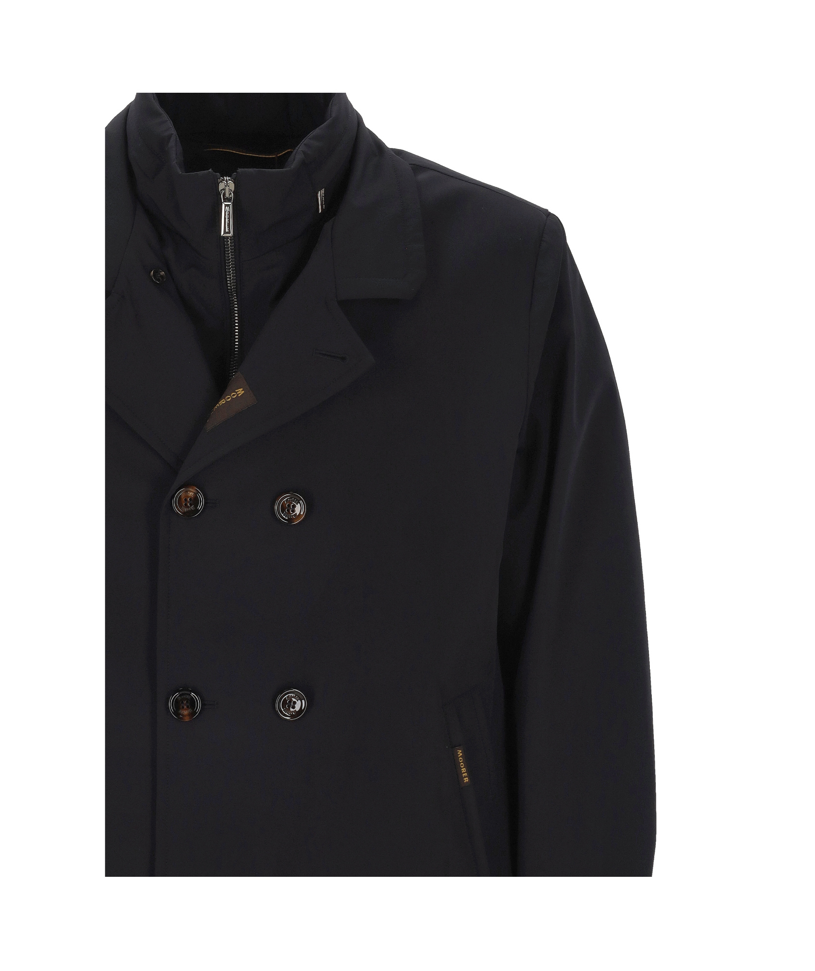 Moorer Long-sleeved Spliced Jacket In Black