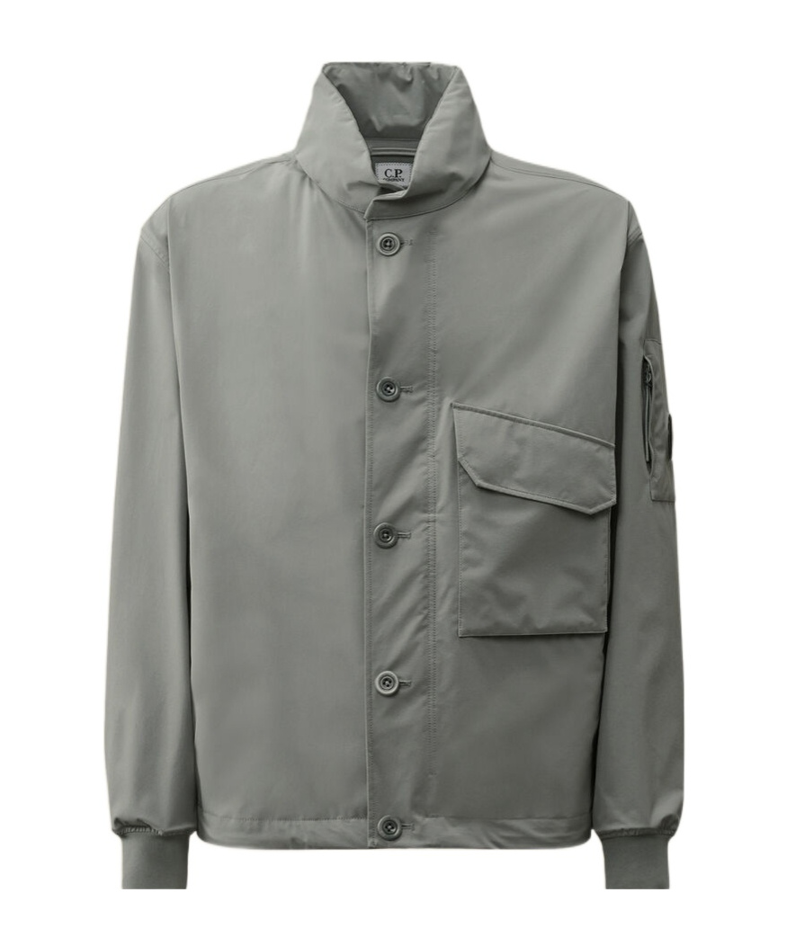C.p. Company Pro-tek Buttoned Hooded Jacket In Gray