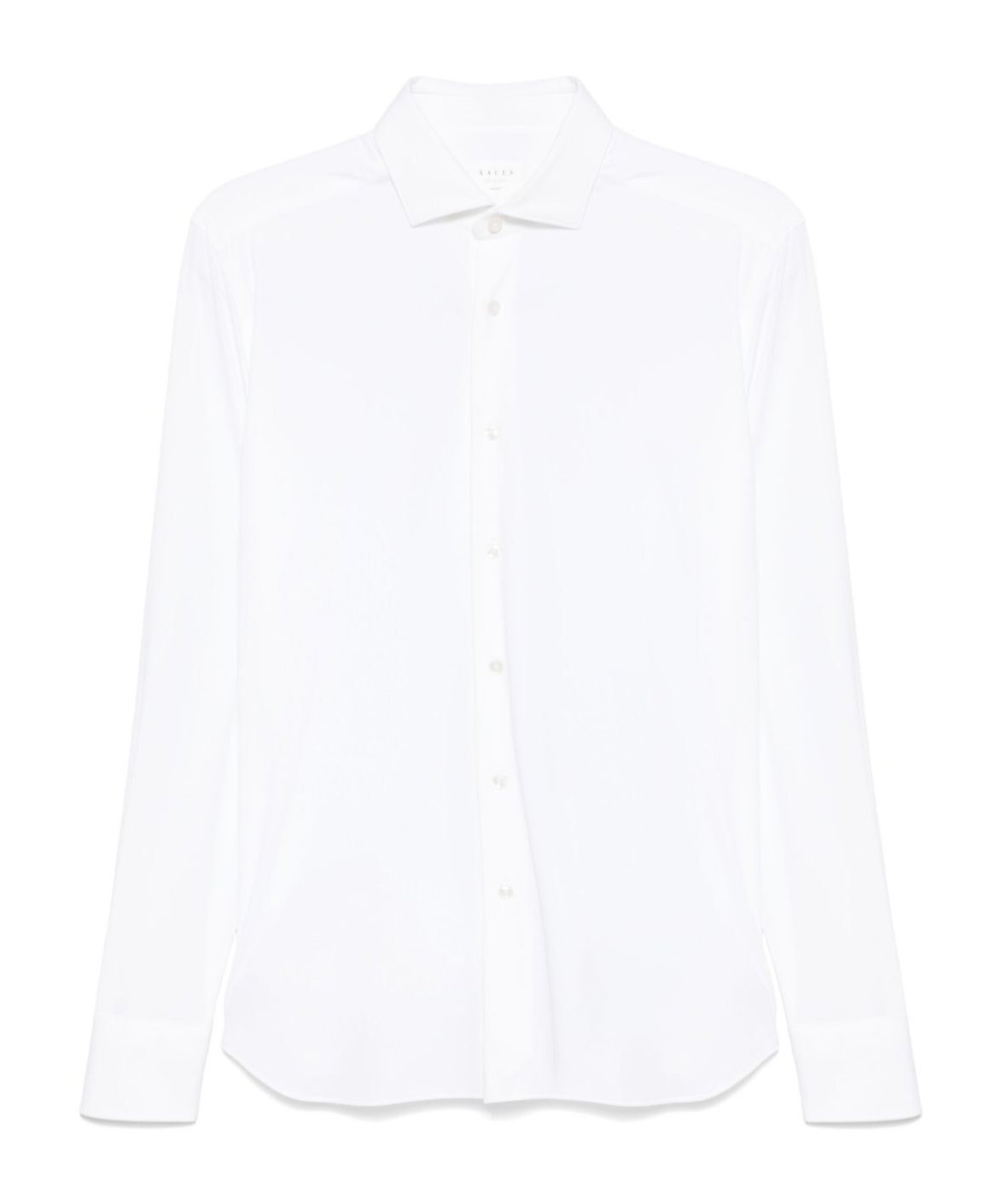 Xacus Button-down White Linen Shirt With Subtle Texture In White