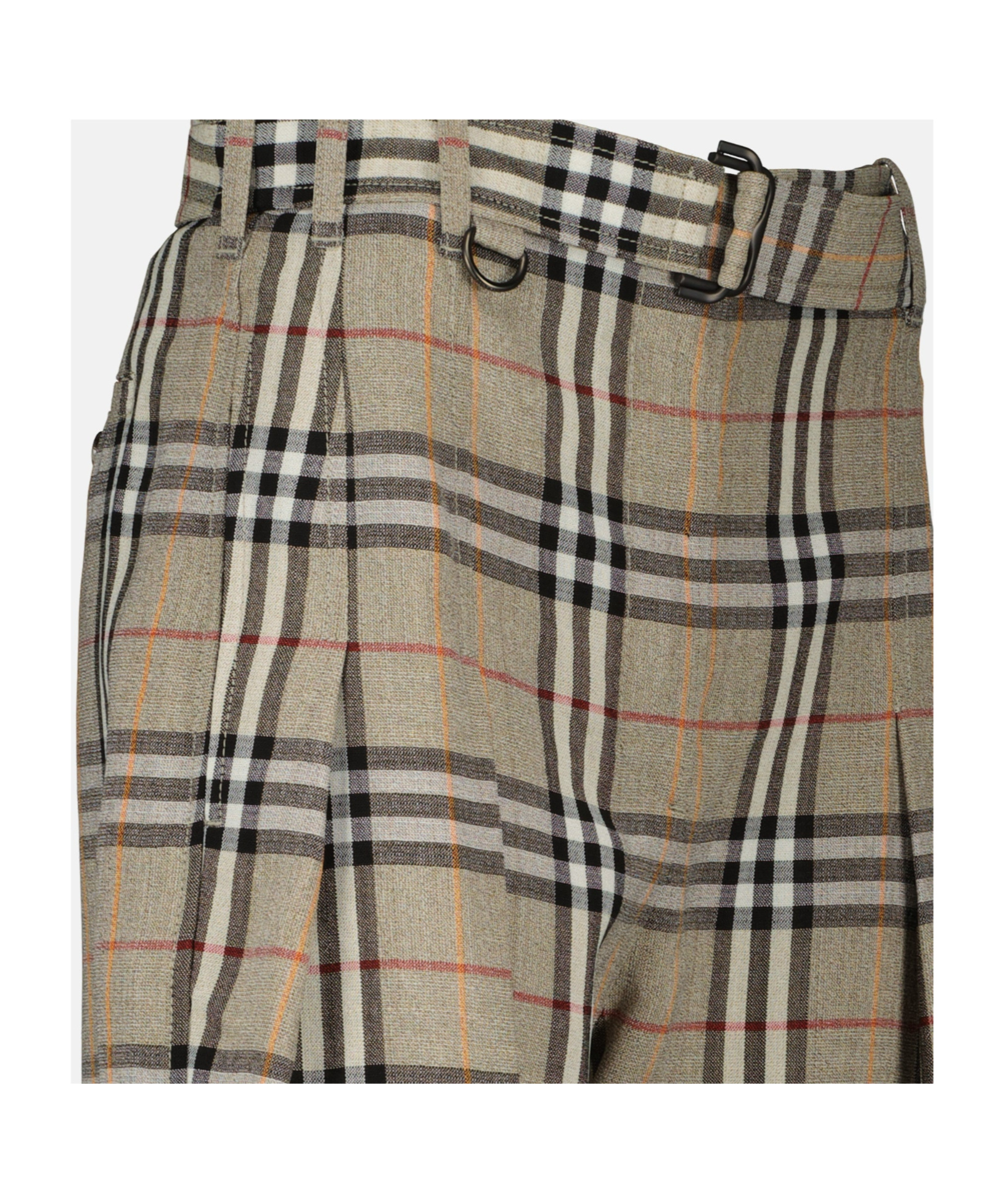 Burberry Check Archive Pants In Gray