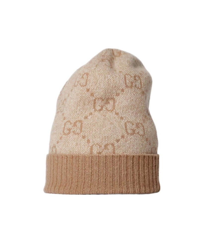 Gucci Nuancie Hat Ribbed Trim Turn Up Brim In Brown