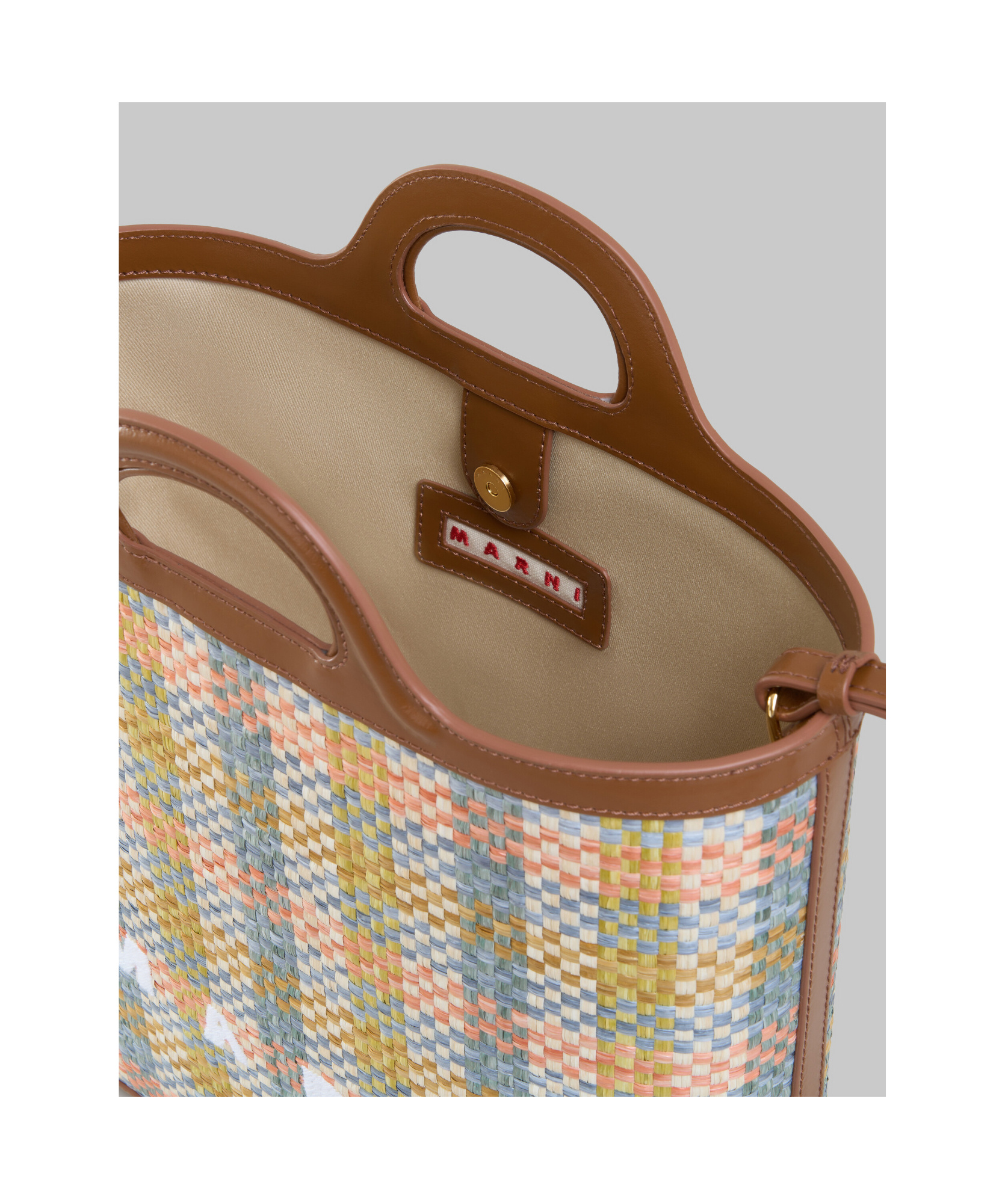 Marni Woven Tote Bag In Multicolor