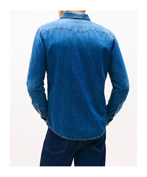 Tommy Hilfiger Long Sleeve Shirt Pointed Collar In Blue