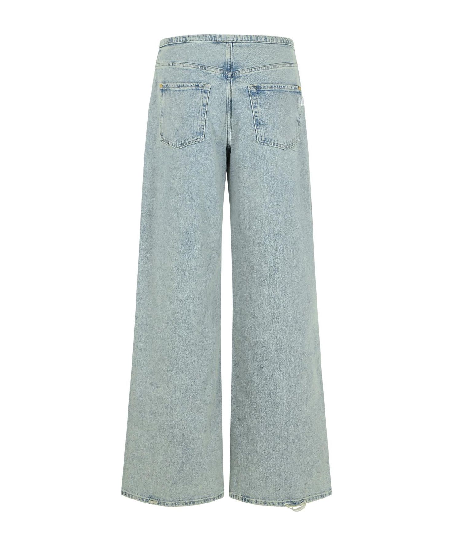 7 For All Mankind Raw Hem Jo Wide-leg Jean In Gray