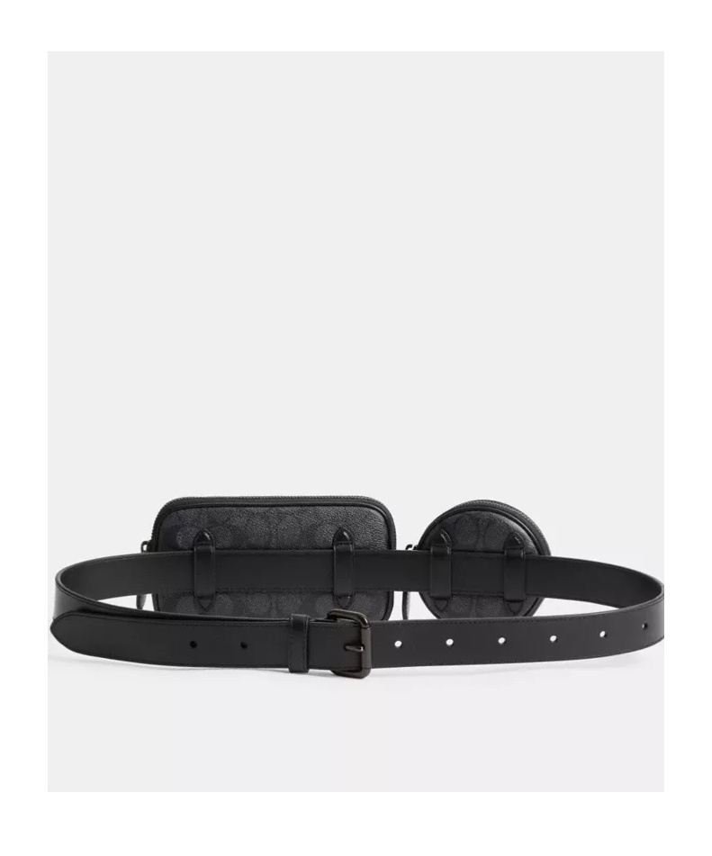 Shop Coach Signature Canvas Multi-bag Waist Pack In Black