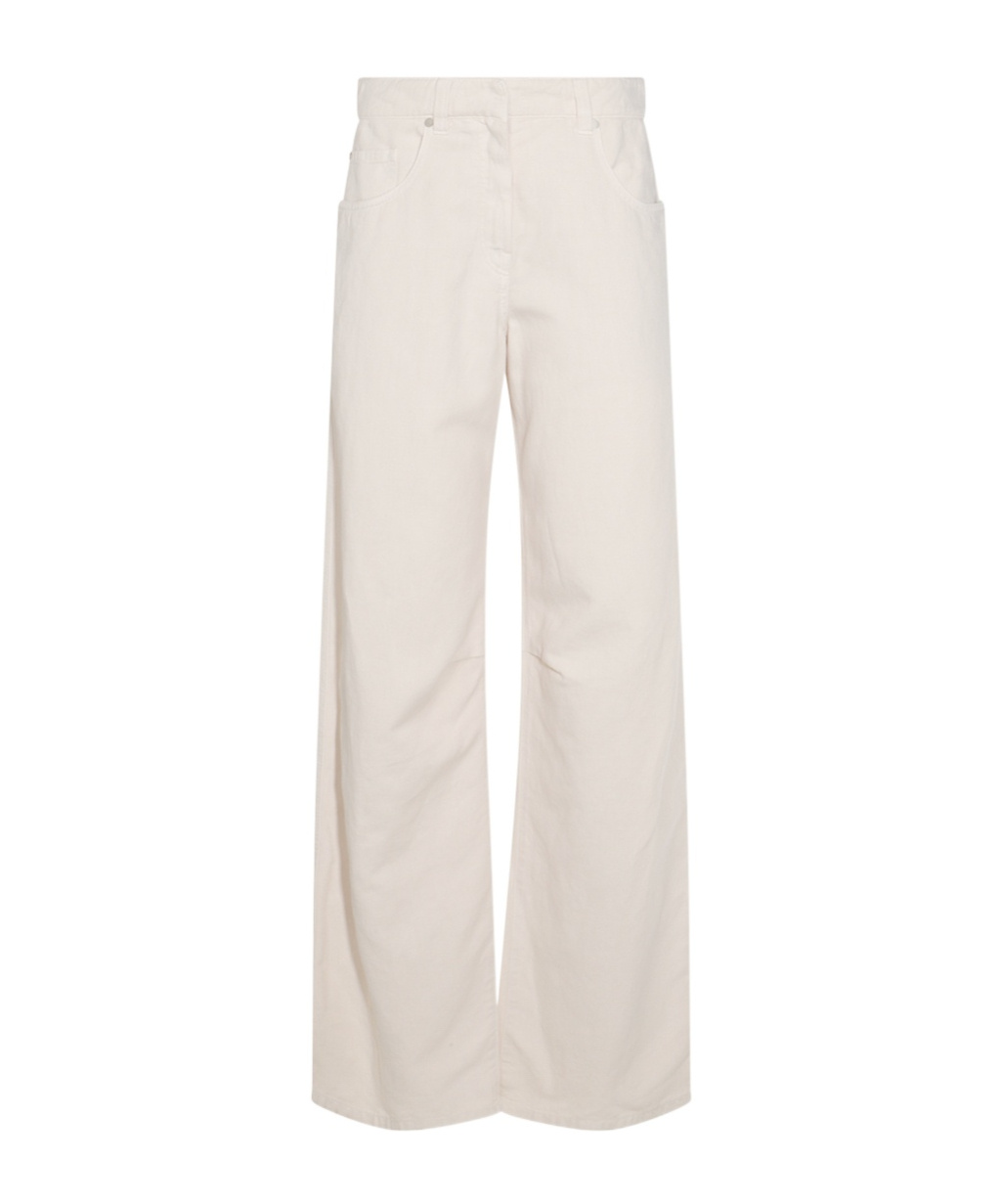 Brunello Cucinelli Belt-loop Jeans In White