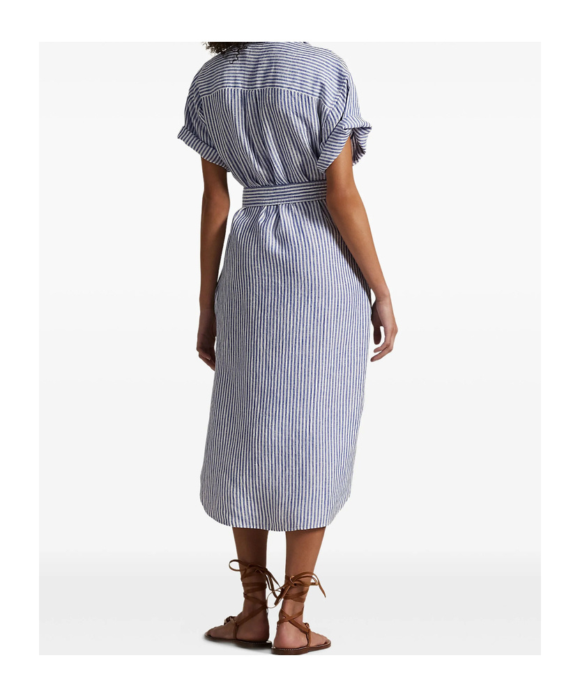 POLO RALPH LAUREN LINEN SHORT SLEEVE DRESS