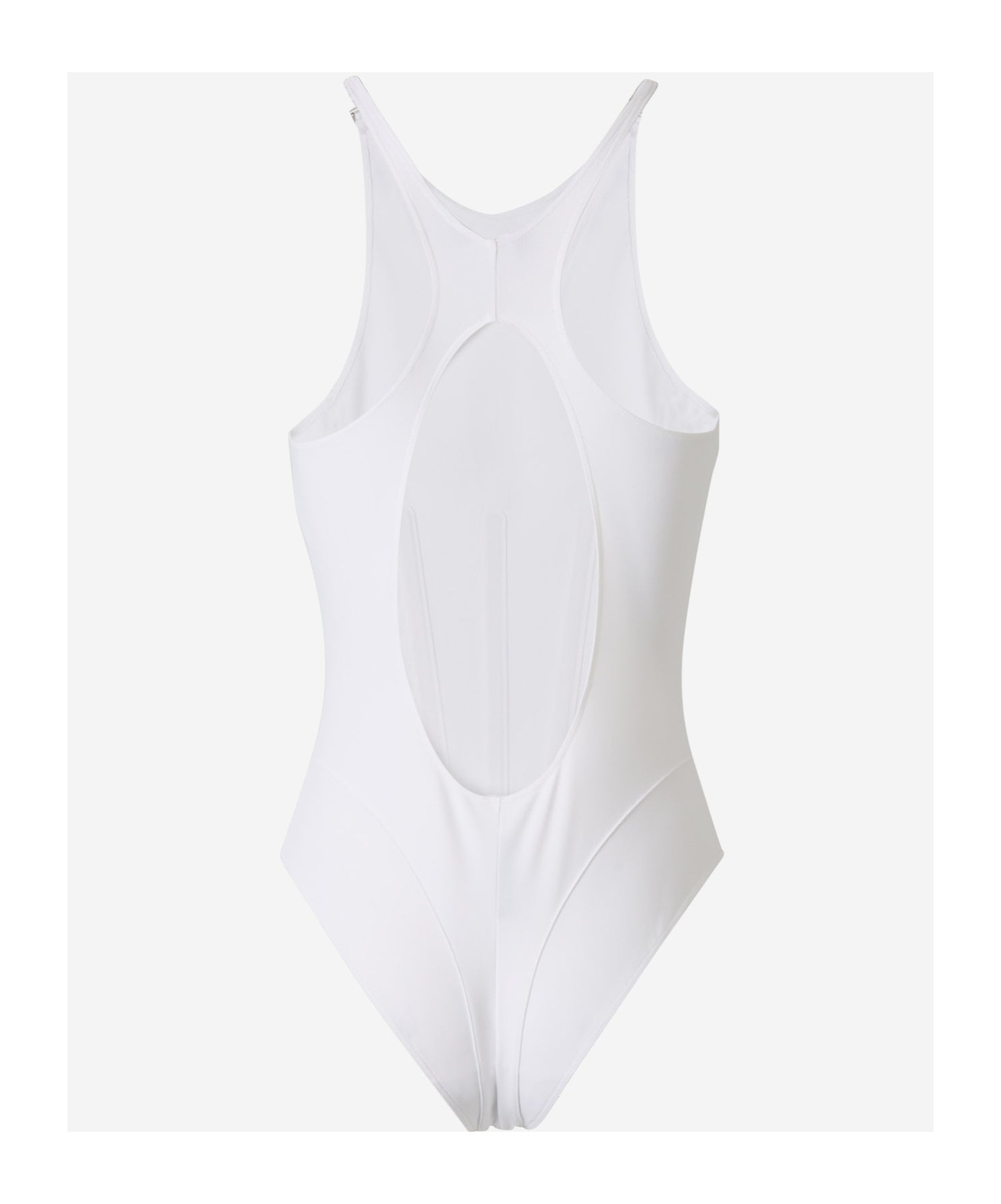 Mugler Corseted One-piece Swimsuit In White
