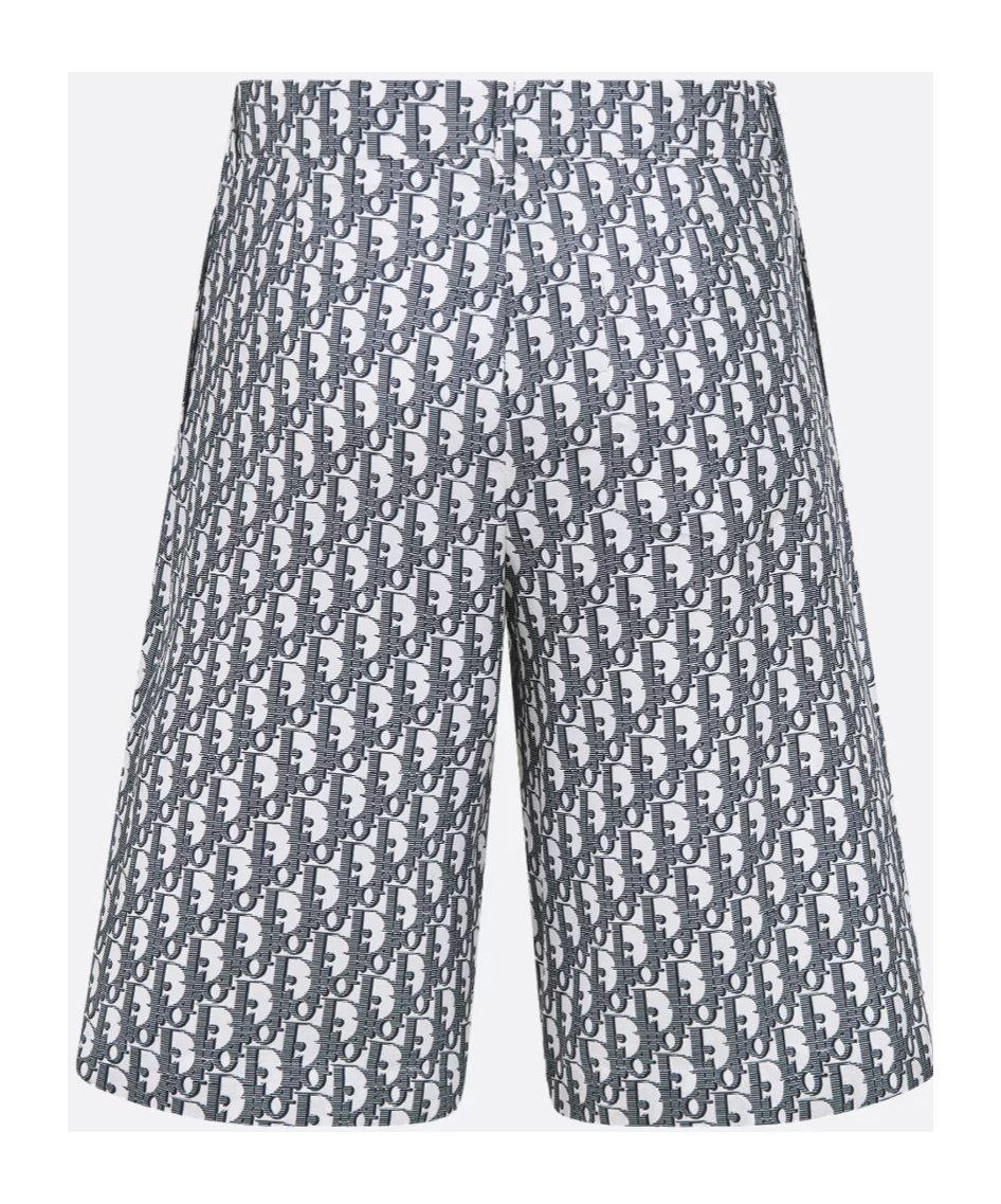Dior Oblique Bermuda Shorts In Gray