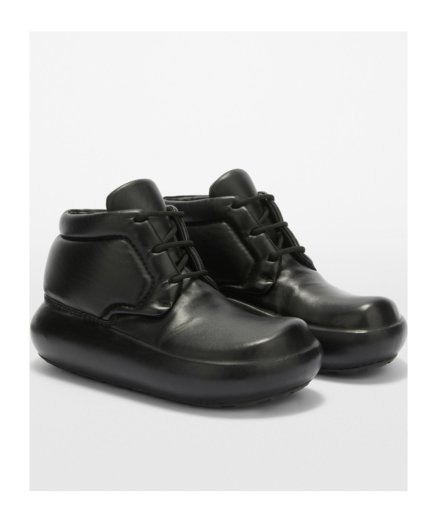 Jil Sander Chunky-sole Leather Ankle Boots In Black