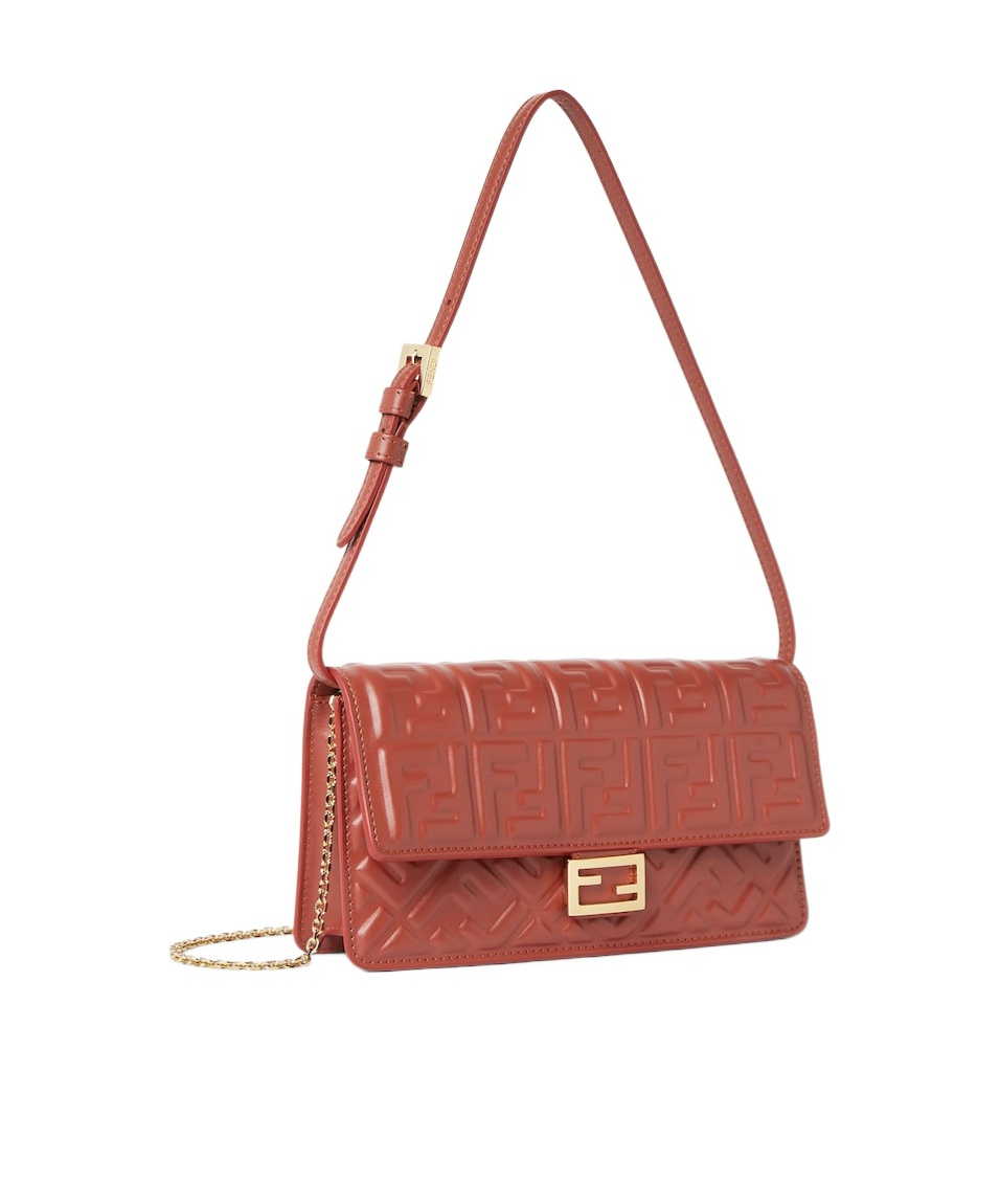 Fendi Sienna Brown Nappa Leather Wallet With Ff Motif In Brown