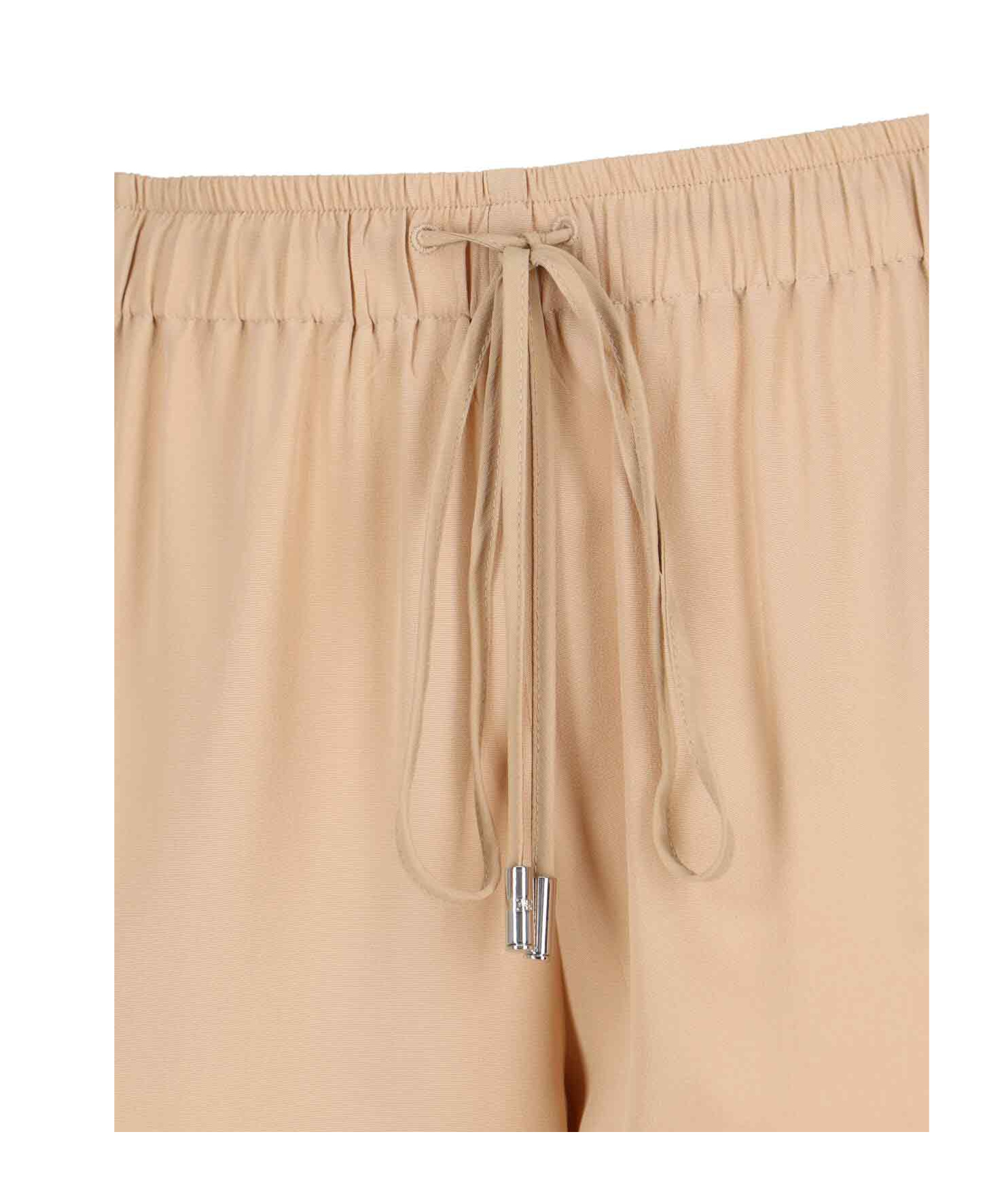 Ermanno Scervino Elastic Waist Casual Pants In Nude