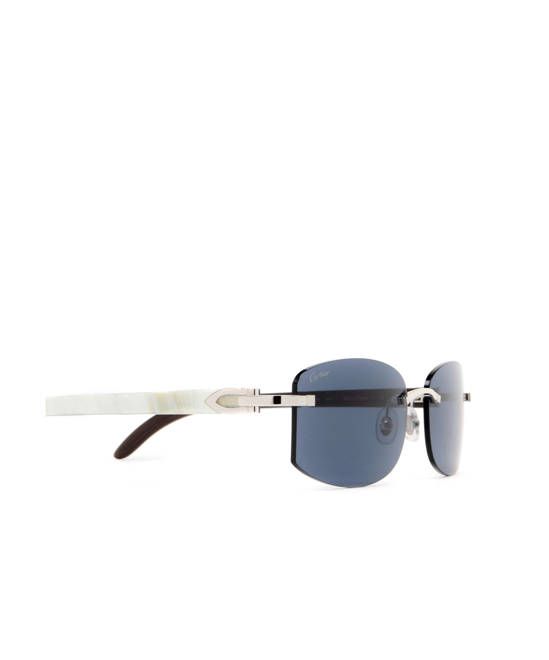 Cartier Rectangular Frame Sunglasses In Metallic