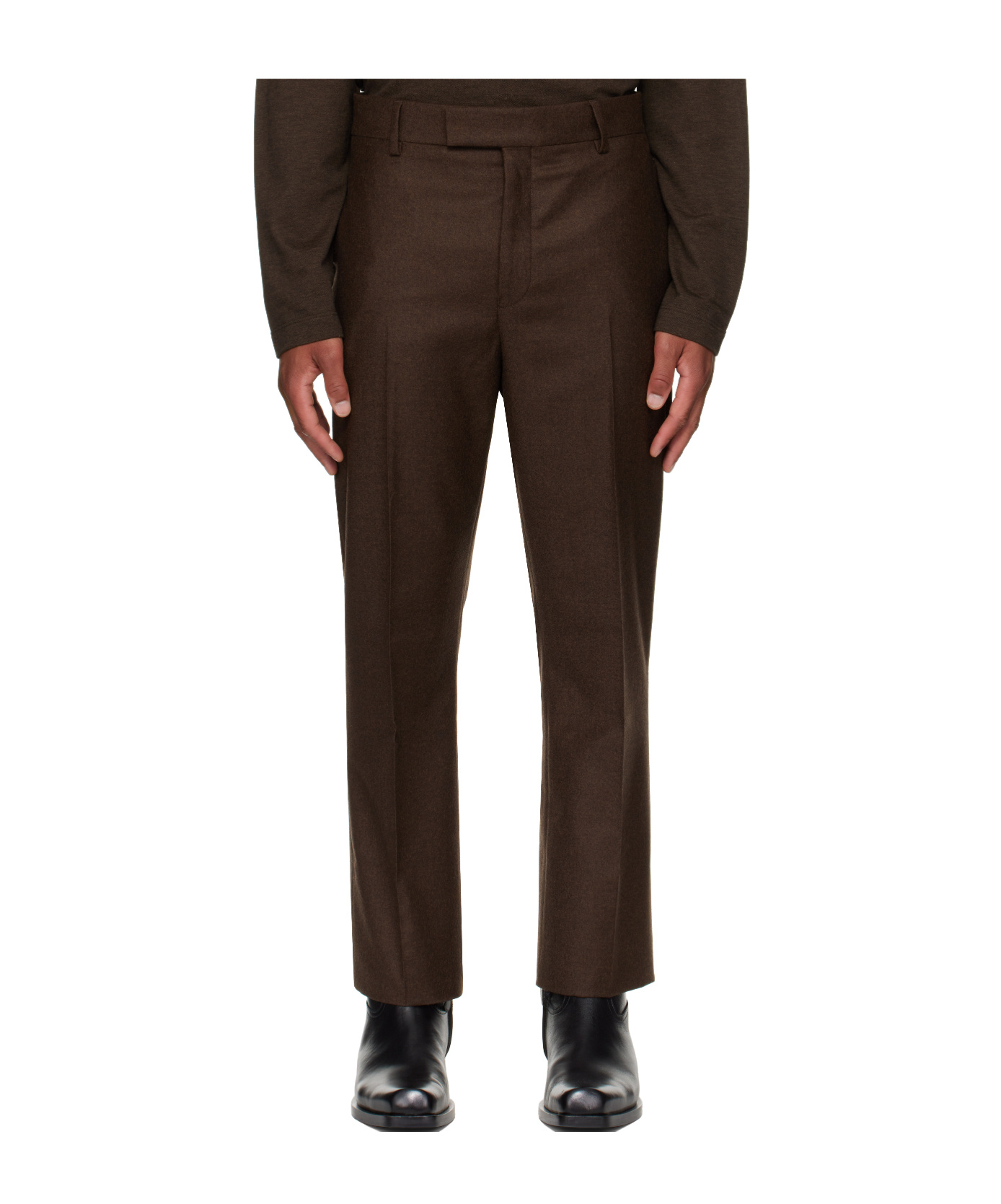Ferragamo Tailored Trousers In Brown