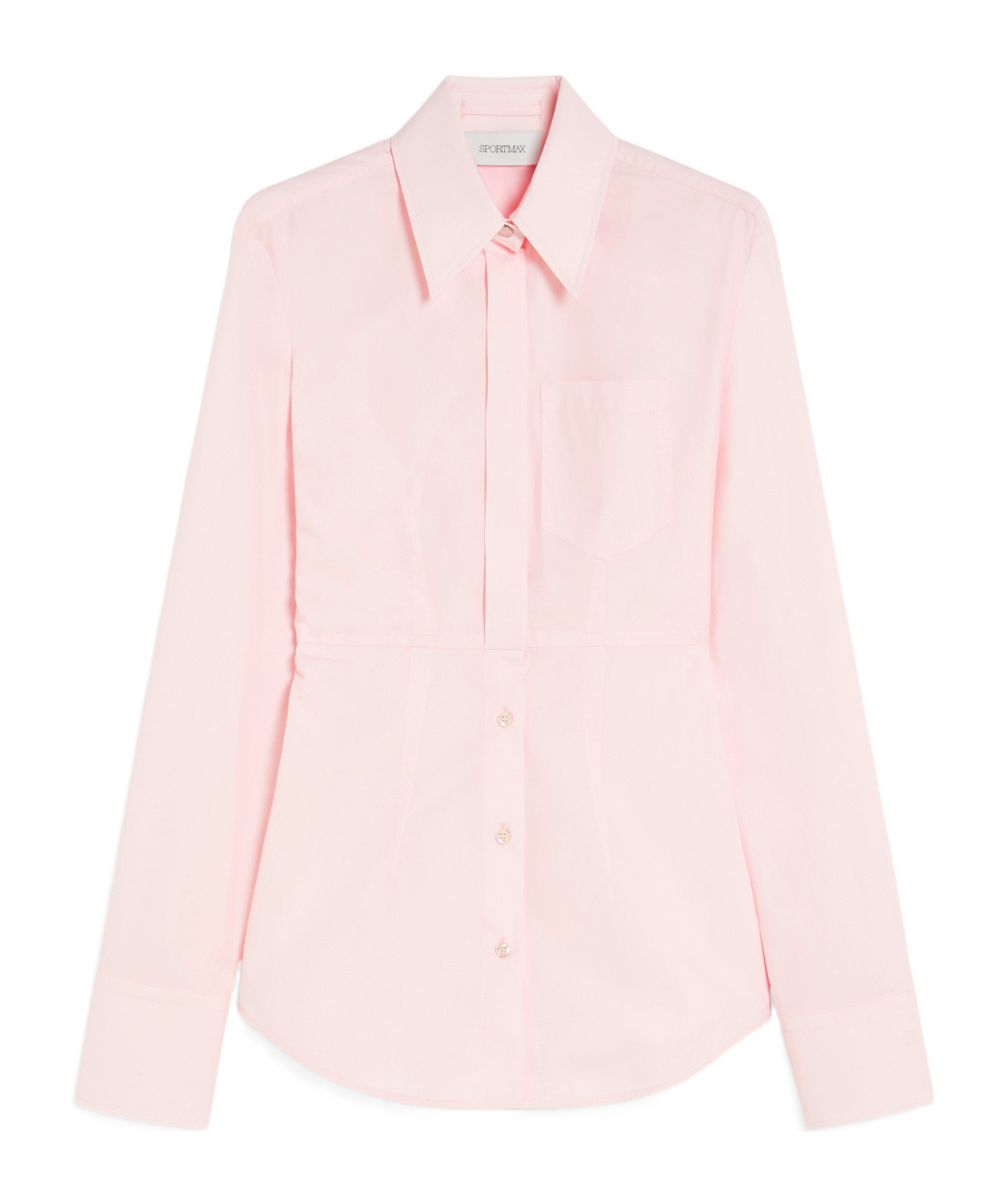 Sportmax Slim-fit Poplin Shirt In Pink