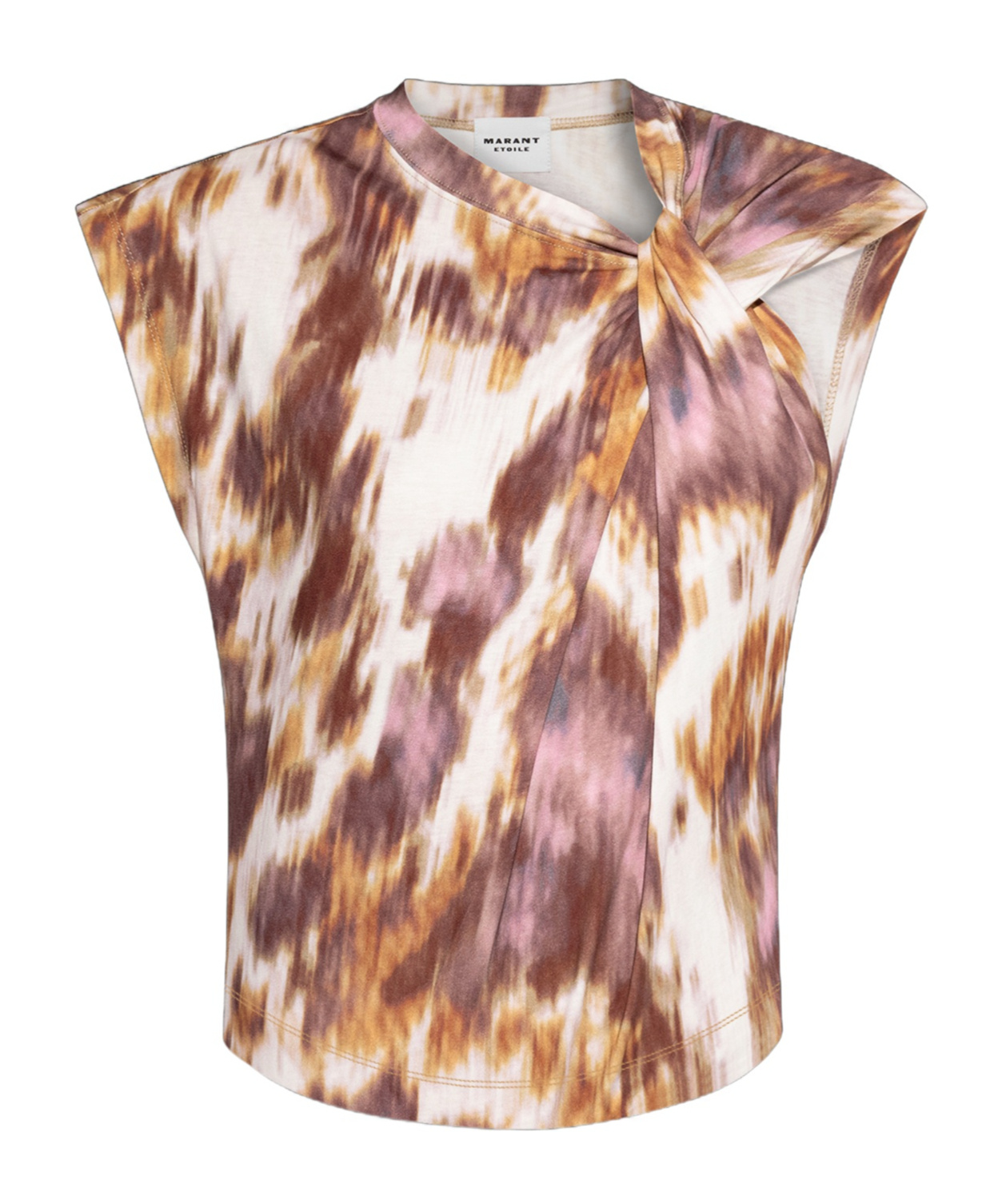 Isabel Marant Étoile Multicolor Cotton Nayda T-shirt With Print In Nude