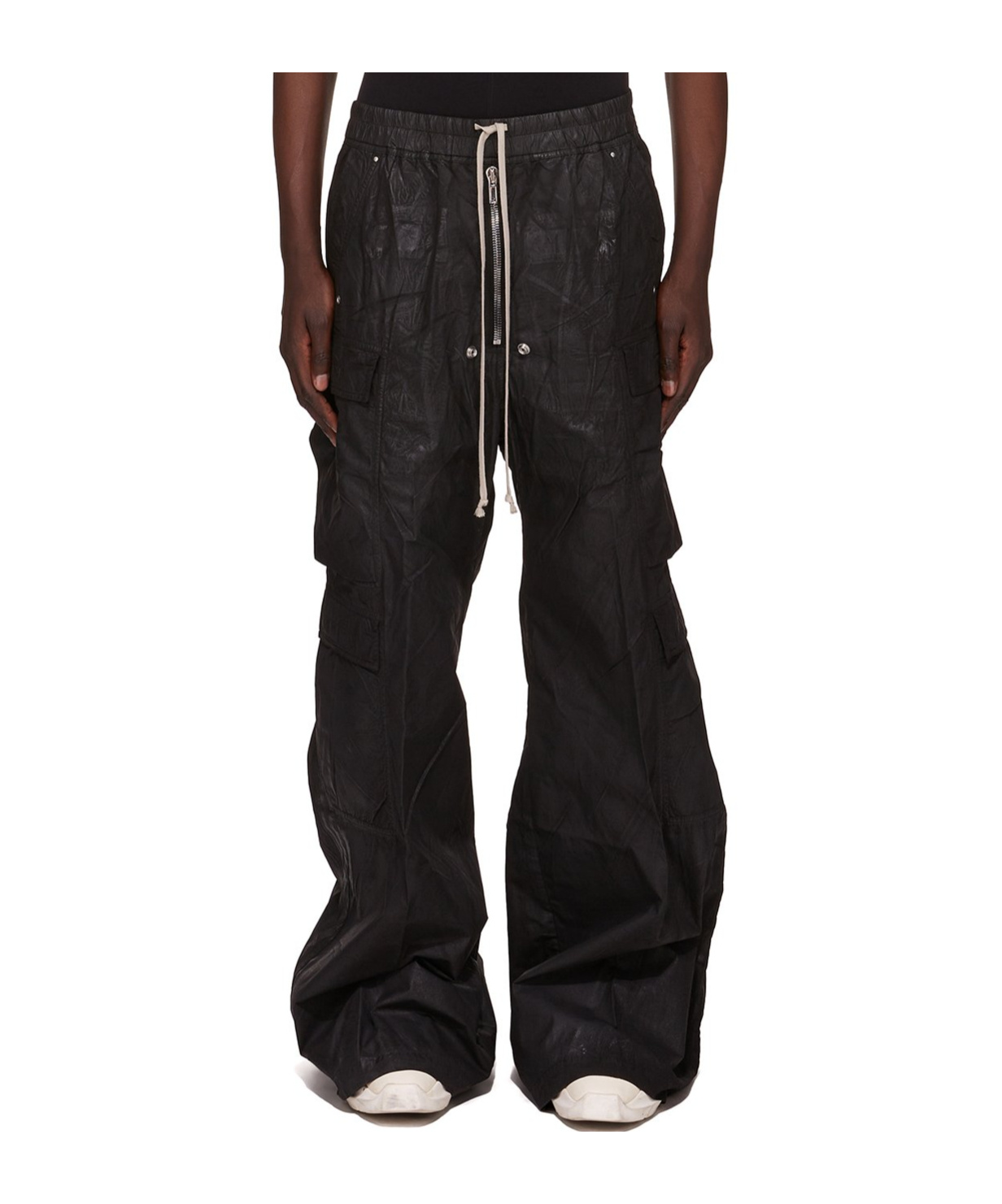 Rick Owens Drkshdw Drawstring Elastic Waist Casual Pants In Black