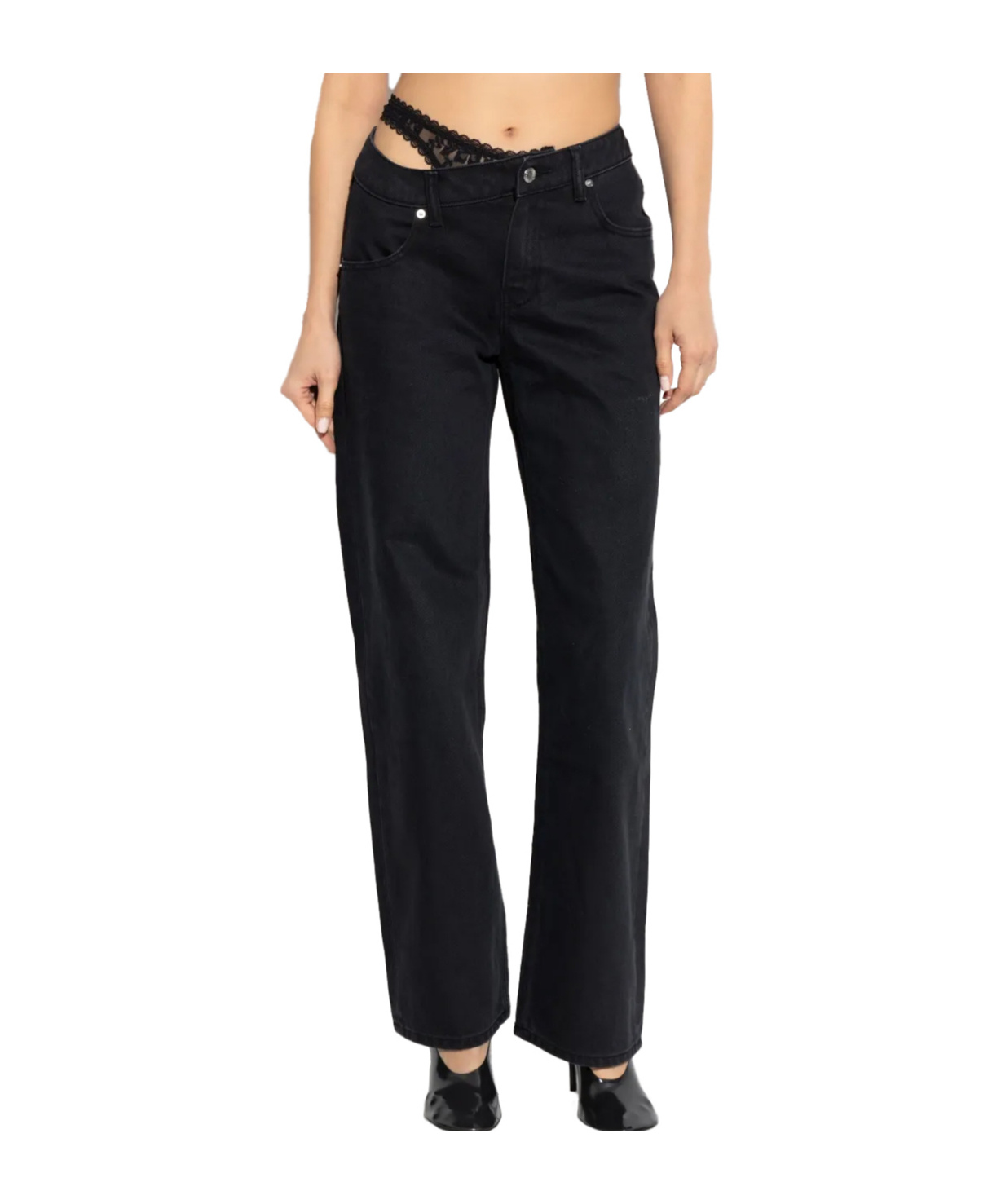 Alexander Wang Waistband Trousers In Black