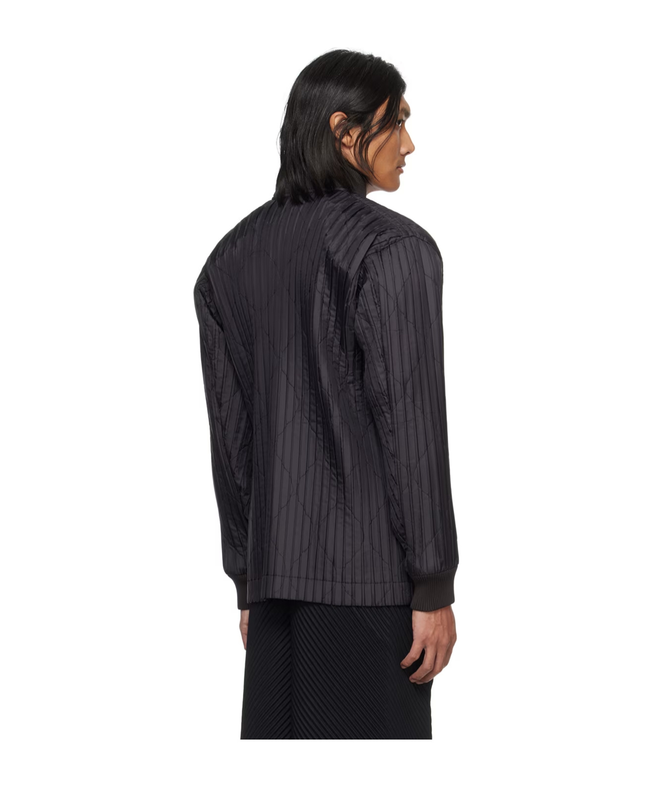 ISSEY MIYAKE PADDED PLEATS BOMBER JACKET