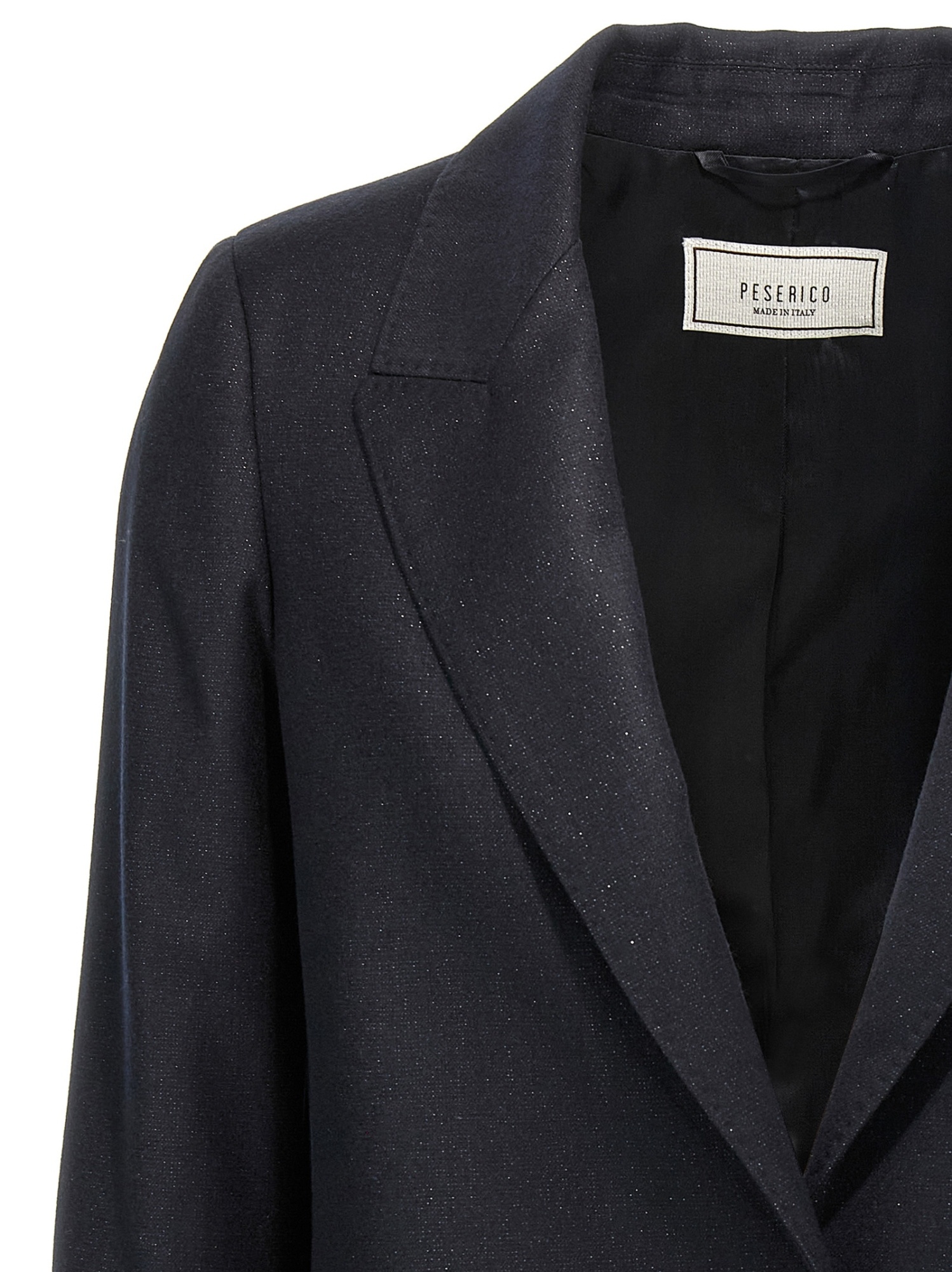 Shop Peserico Lapel Long-sleeved Suit Jacket