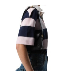 Coperni Striped Polo In Black