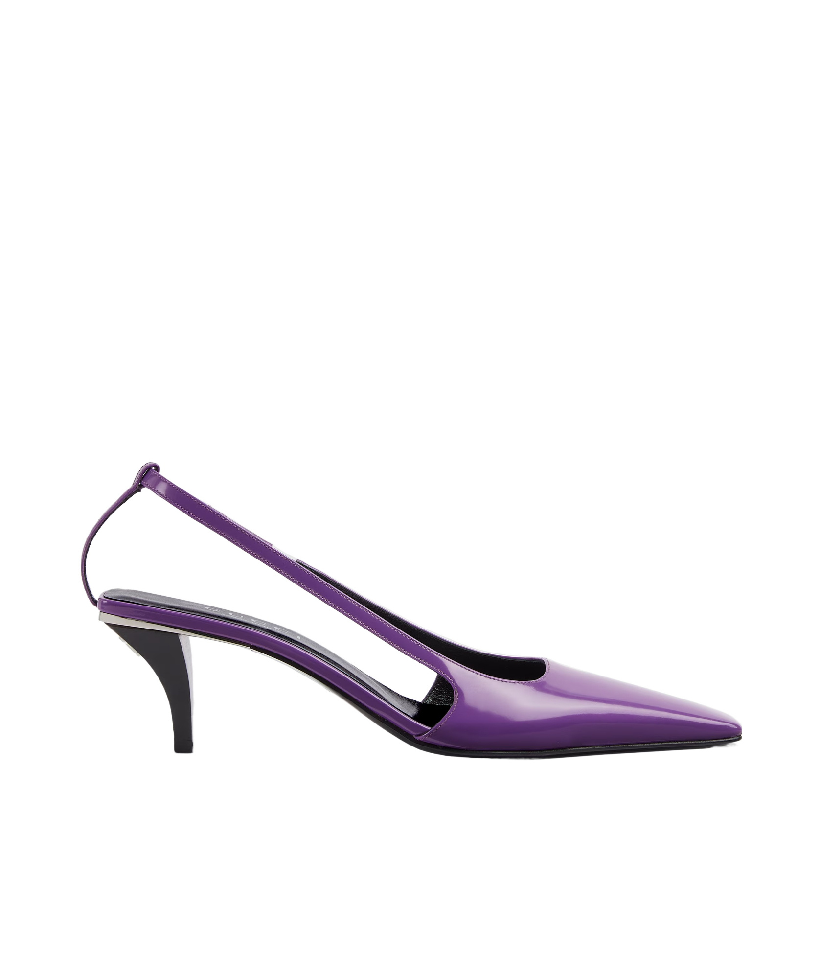 Gucci Women's Slingback With Crystal Logo In Purple