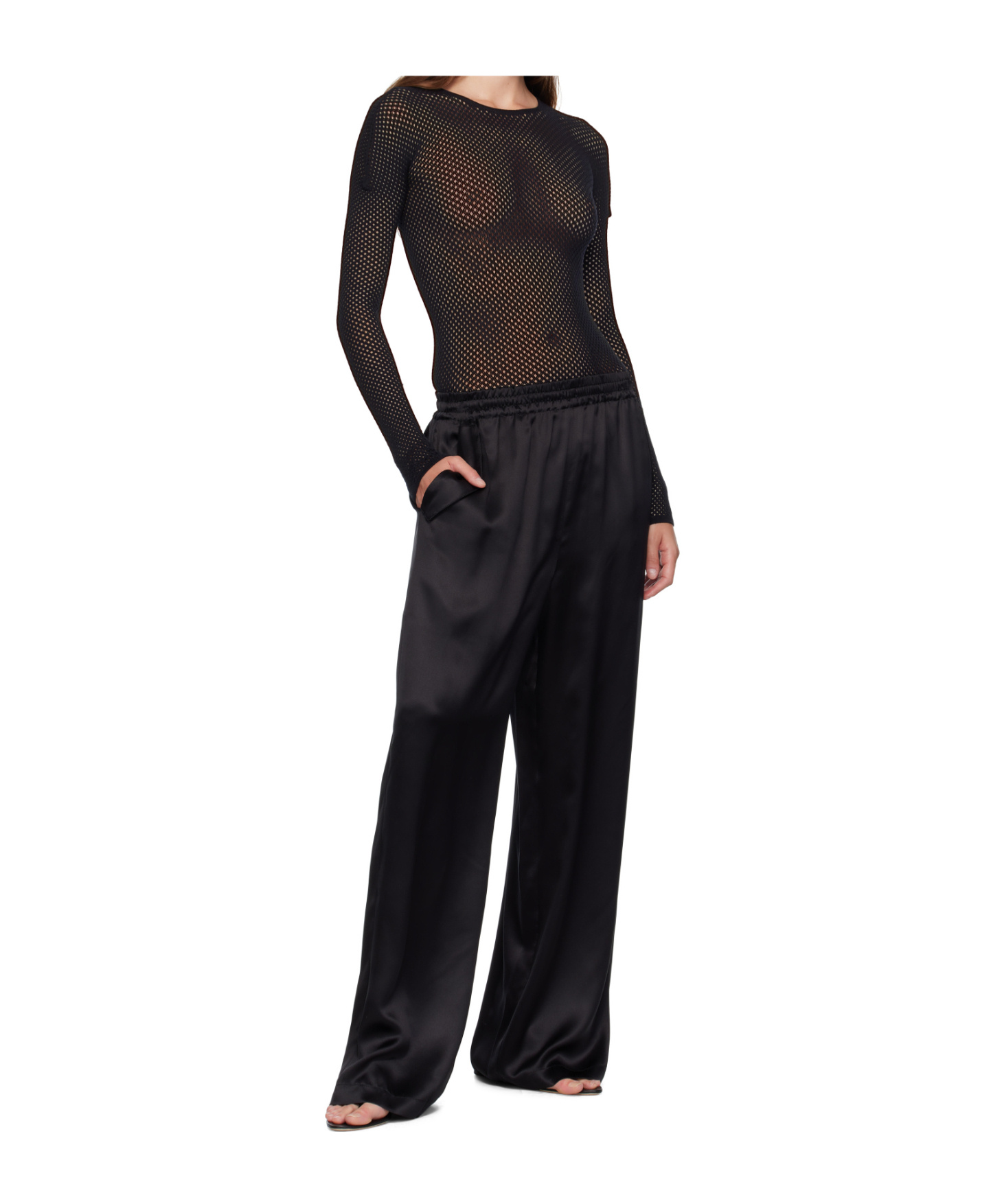 Wardrobe.nyc Elastic Waist Casual Pants In Black