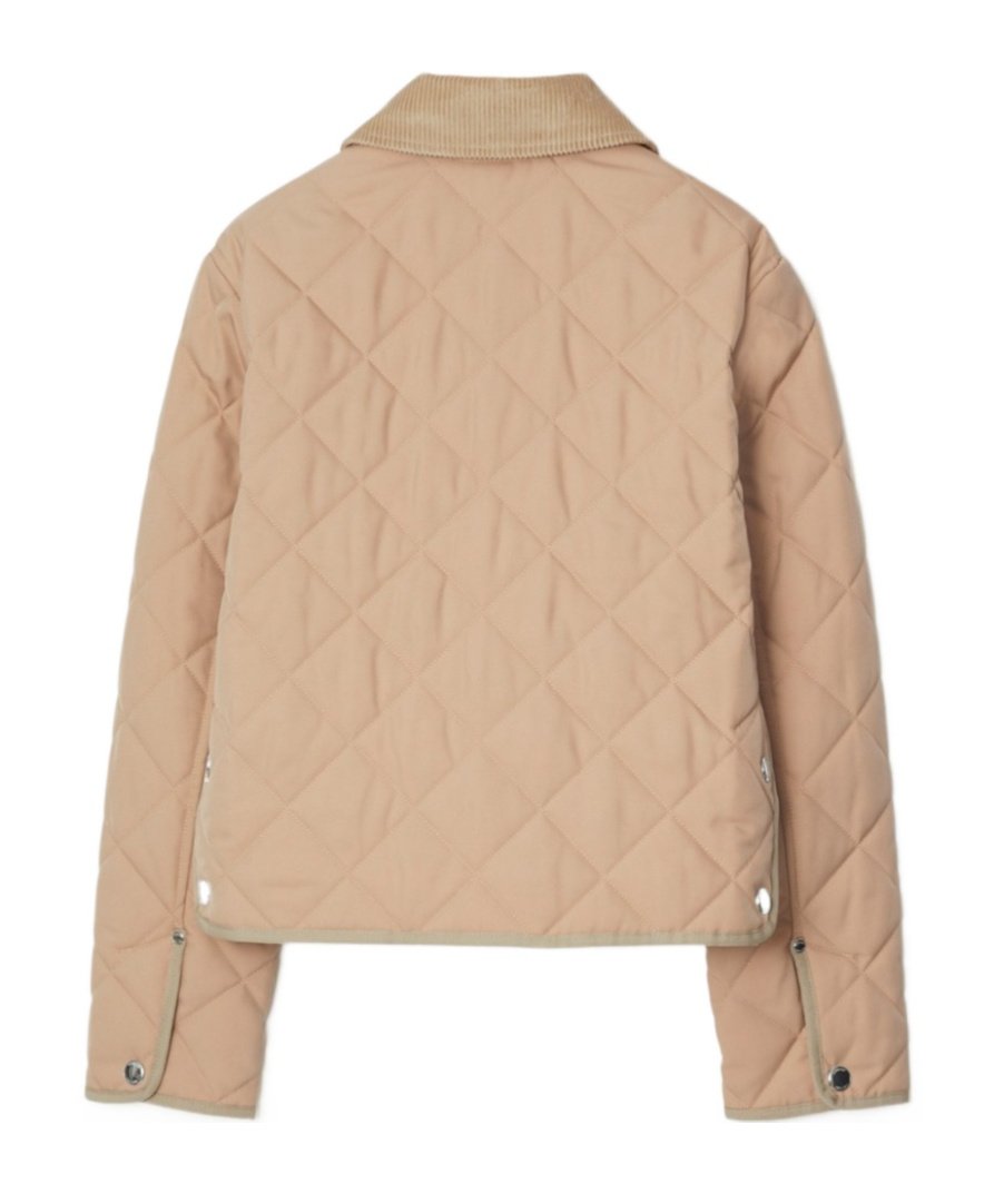Burberry Lanford Short Quilted Nylon Jacket In Brown