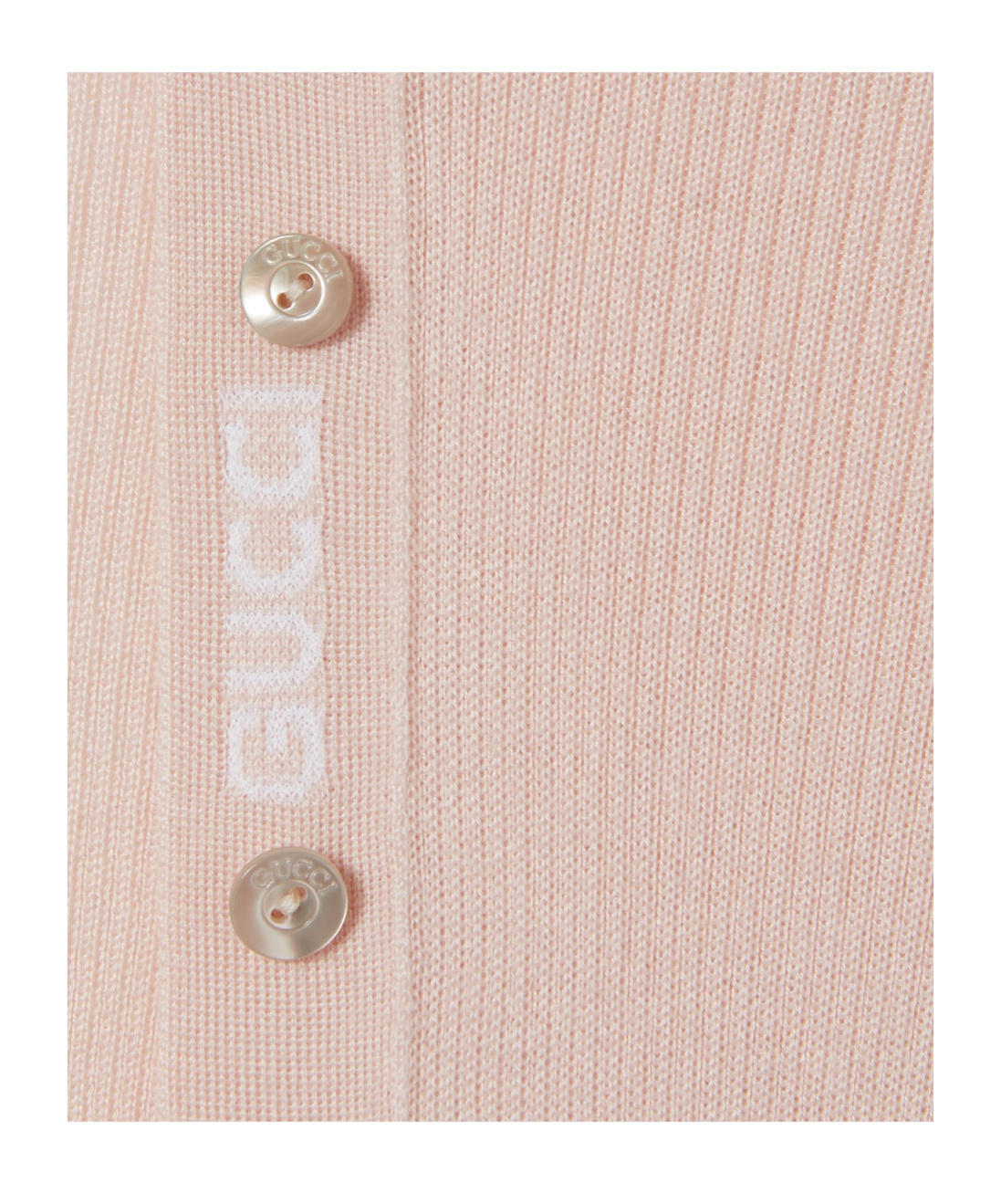 Gucci Cashmere And Silk Polo Top With Web In Nude