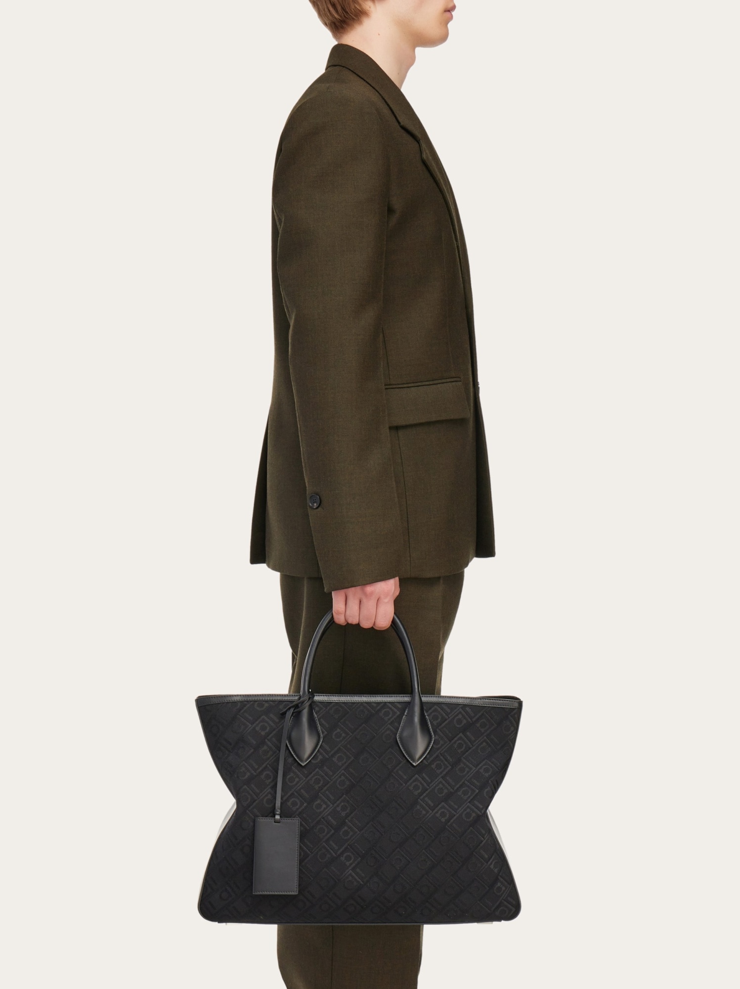 Shop Ferragamo Salvatore Monogram Jacquard Tote Bag In Black