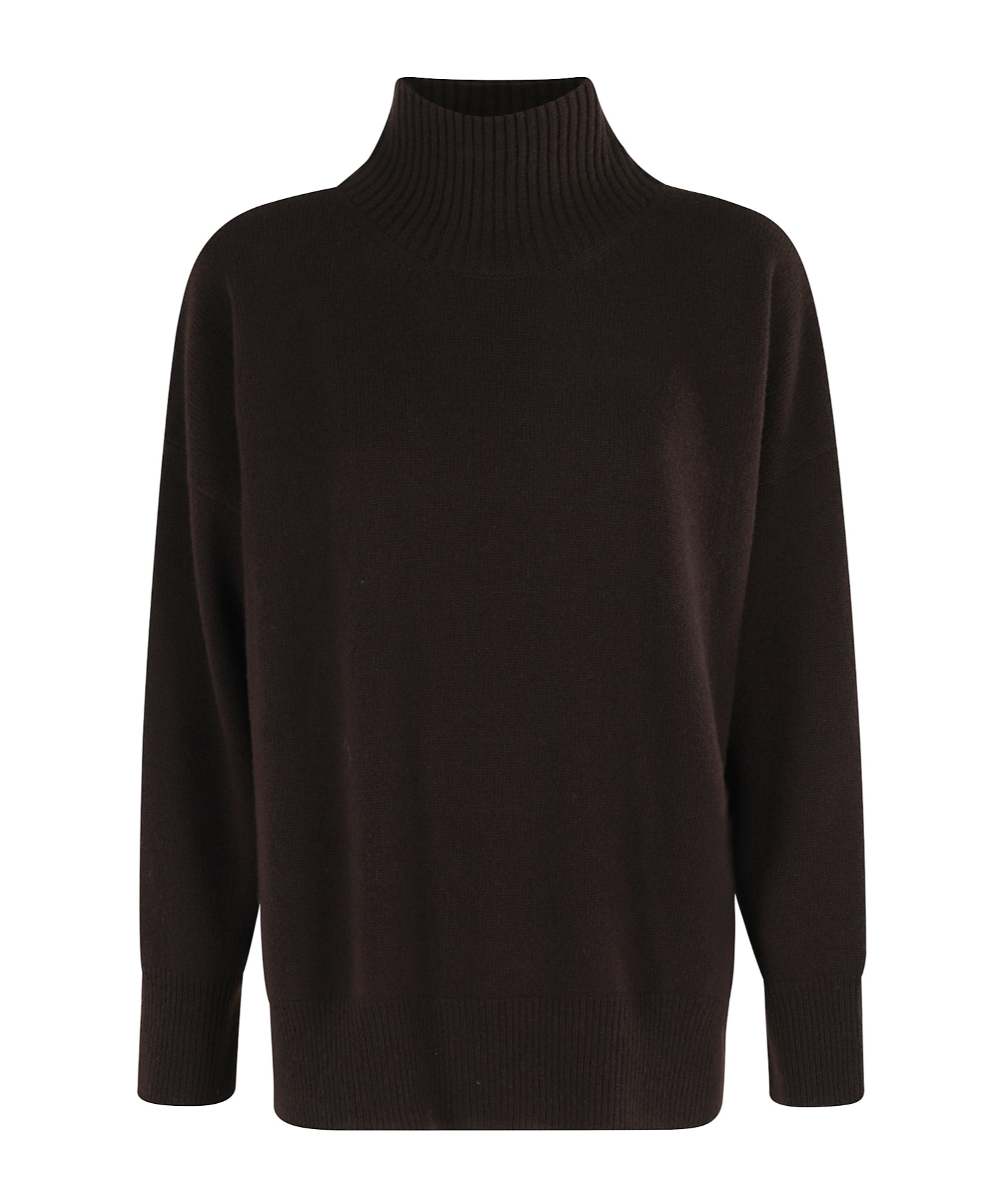 Roberto Collina Turtleneck Long Sleeve Sweater In Brown