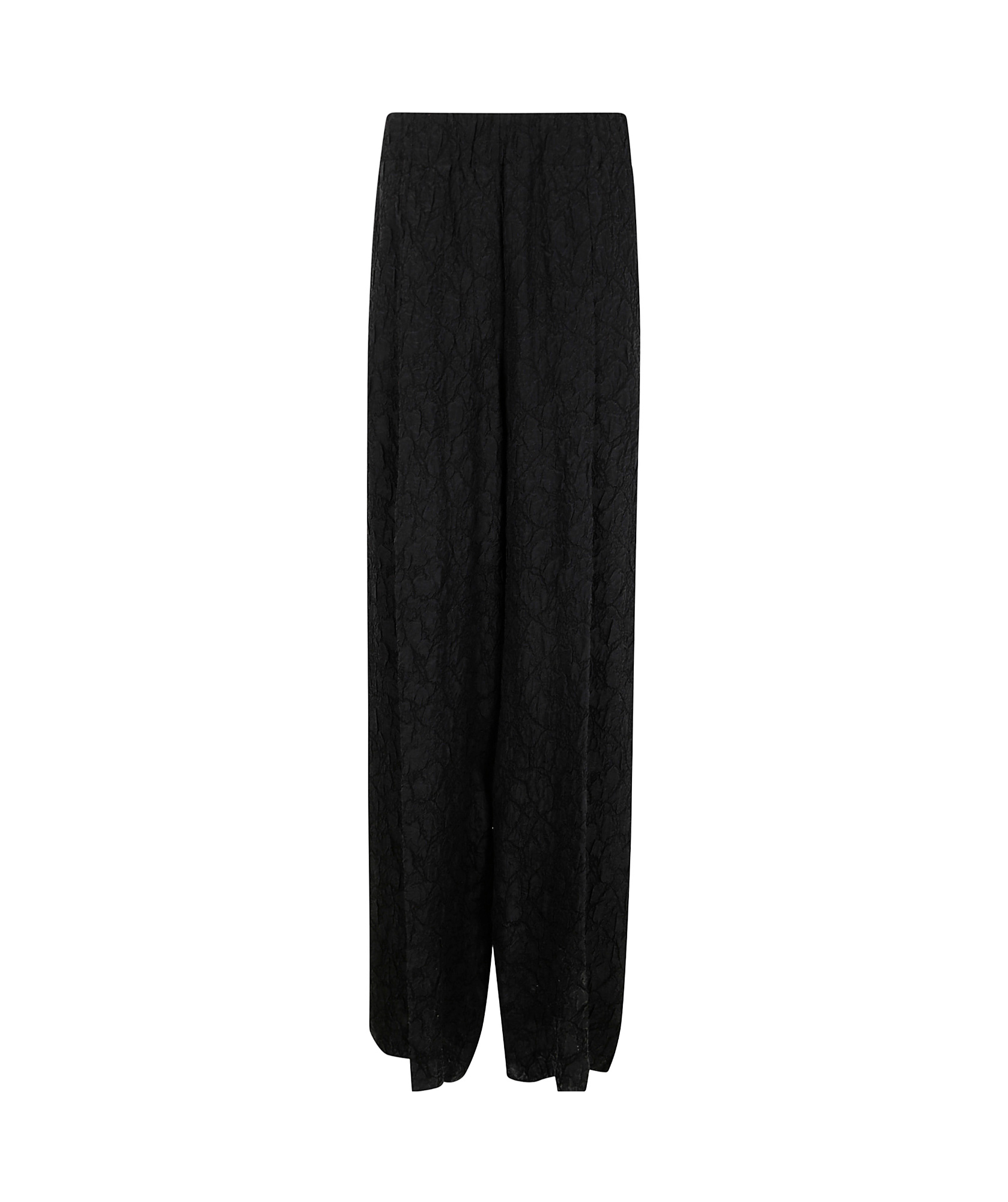 Dries Van Noten Wide Cotton Trousers Belt Loops In Black
