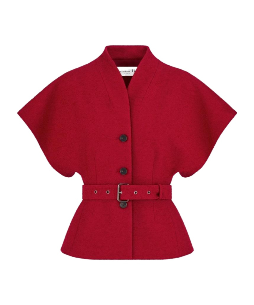 Dior Short-sleeved Belted Jacket