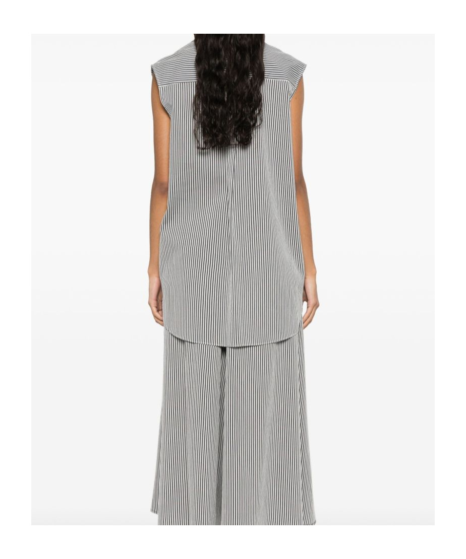 ALYSI LAPEL SLEEVELESS SHIRT 
