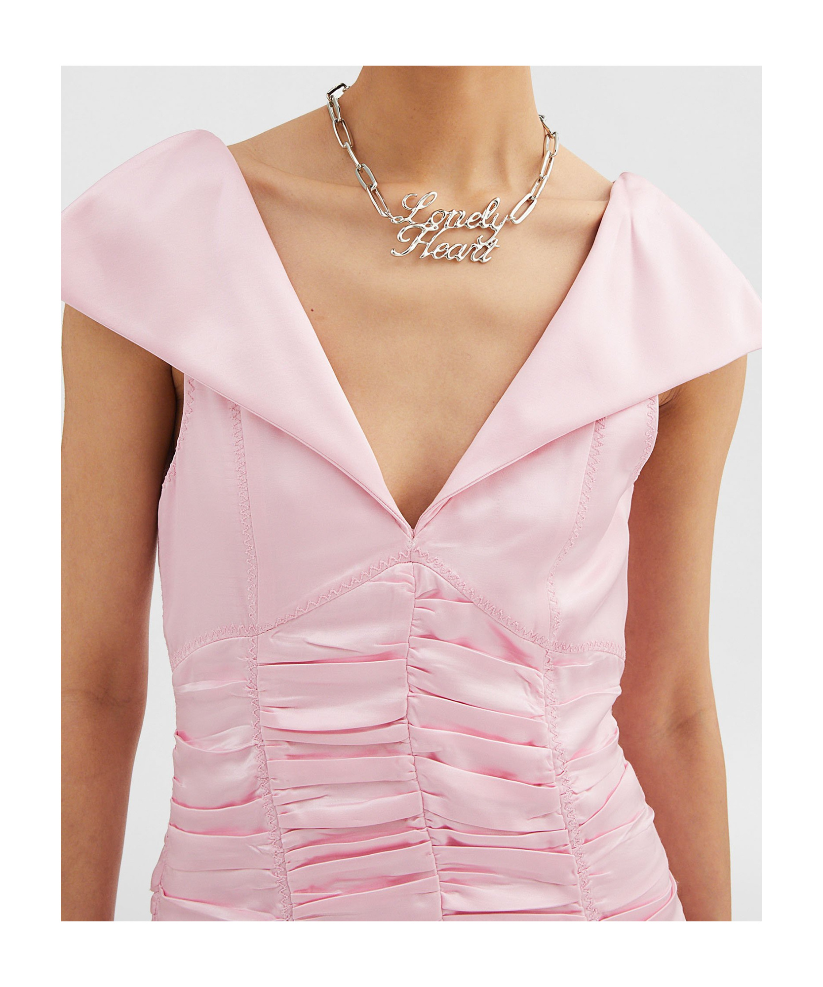 Jil Sander Chain Necklace In Gray