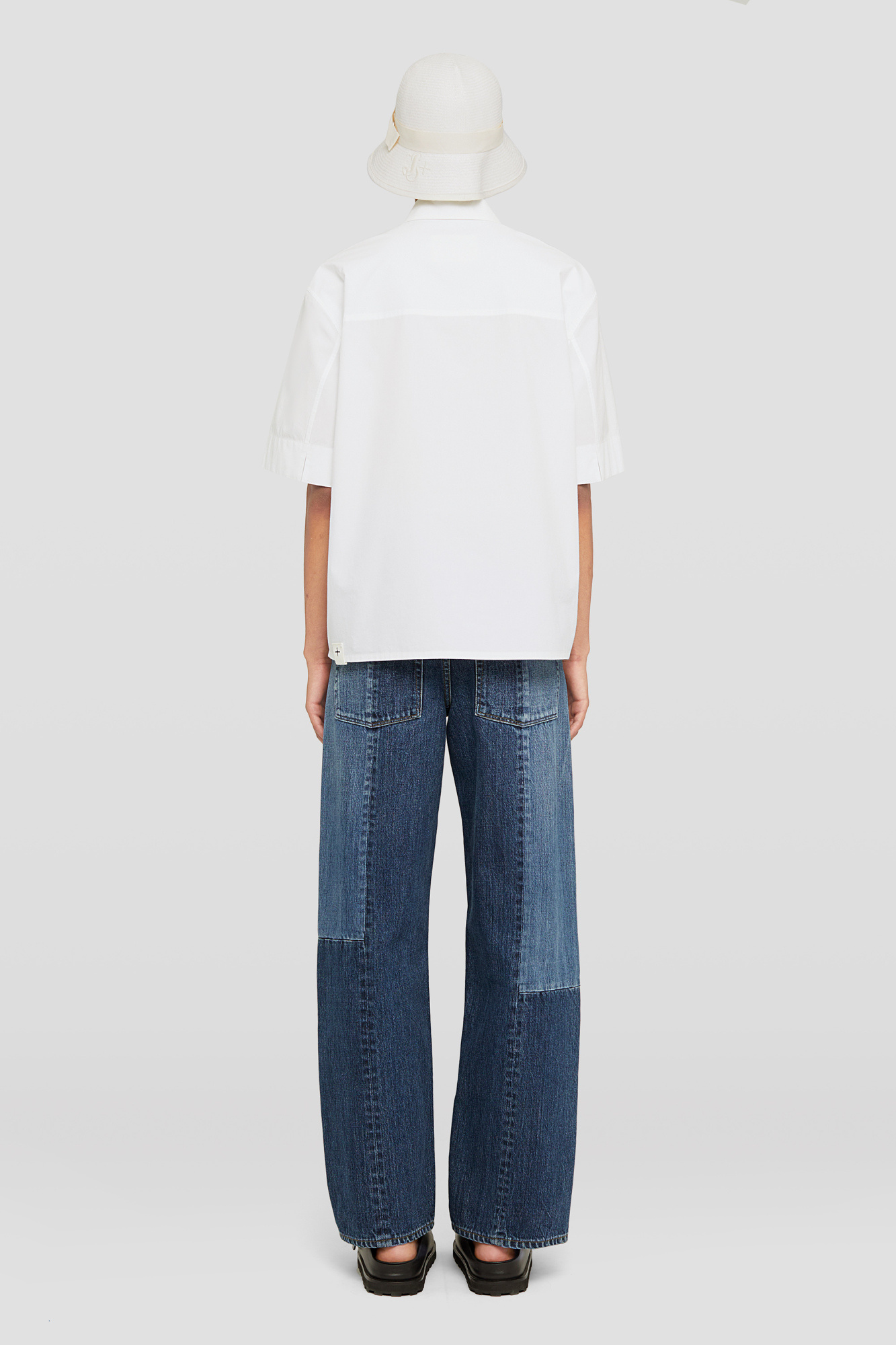 Jil Sander Straight-leg Cotton Trousers In Blue