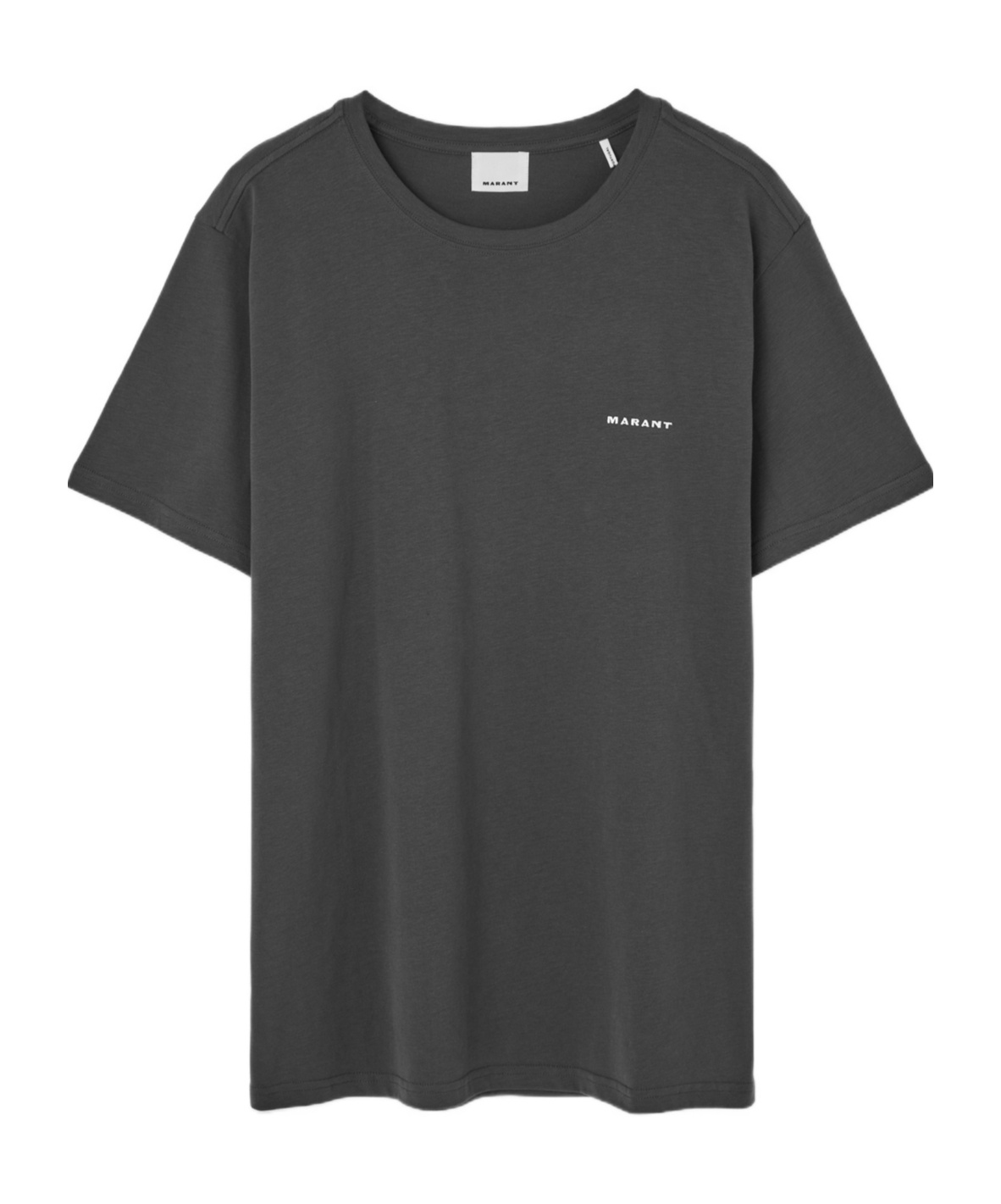Isabel Marant Dark Grey Short Sleeve Cotton T-shirt In Gray