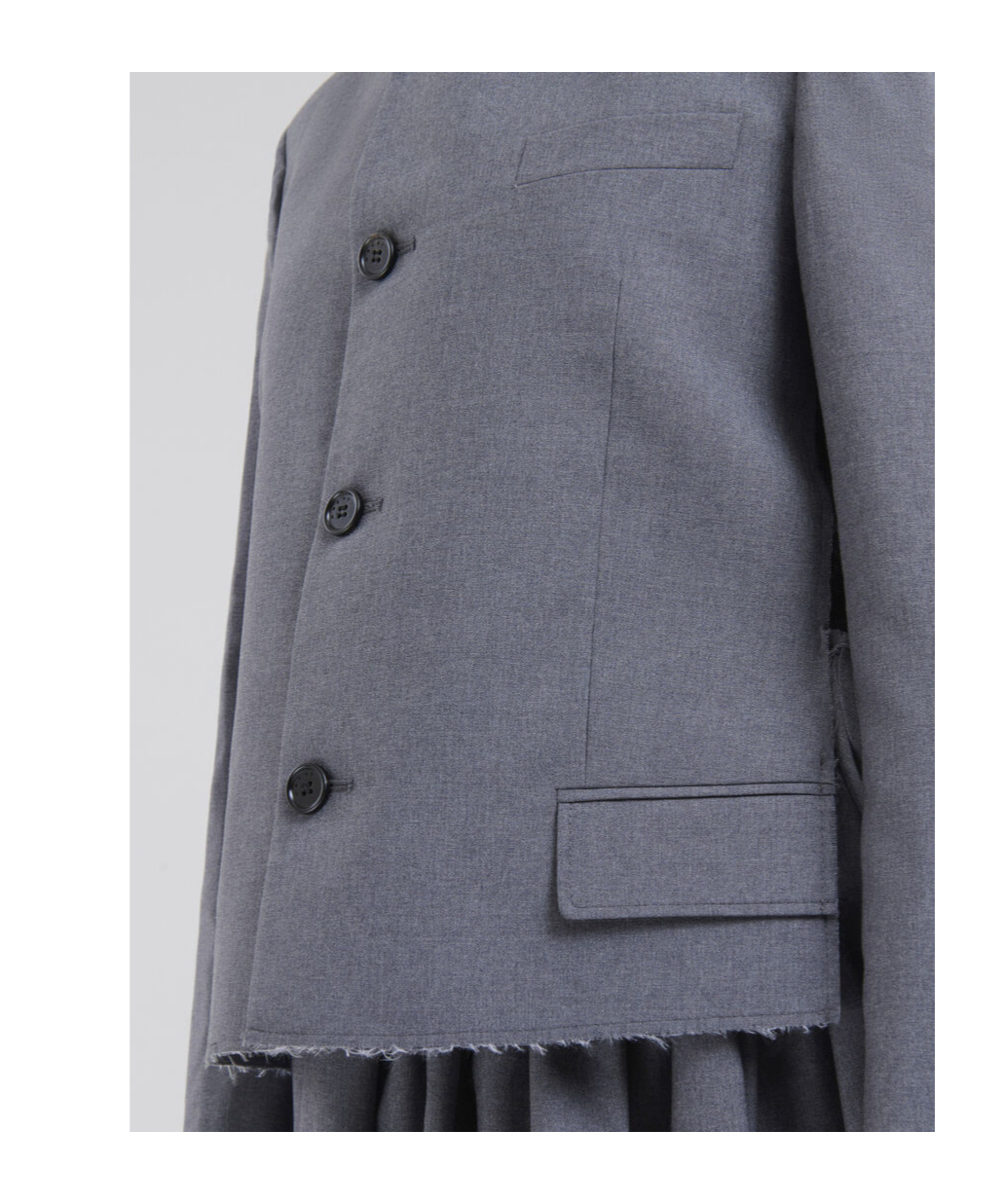 Marni Felt-trimmed Frayed Embroidered Wool Jacket In Gray