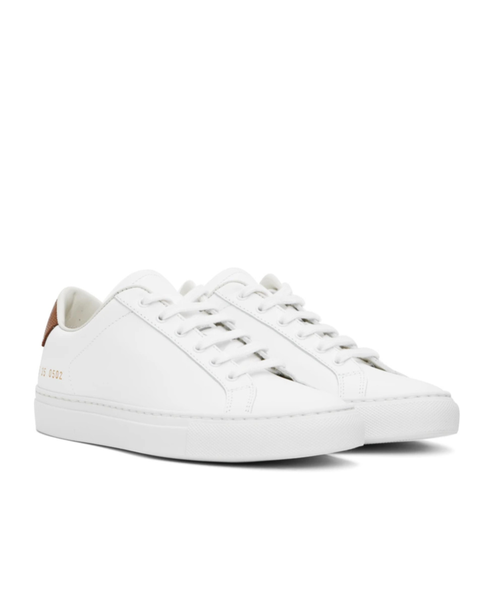 Common Projects White Retro Classic Sneakers In White