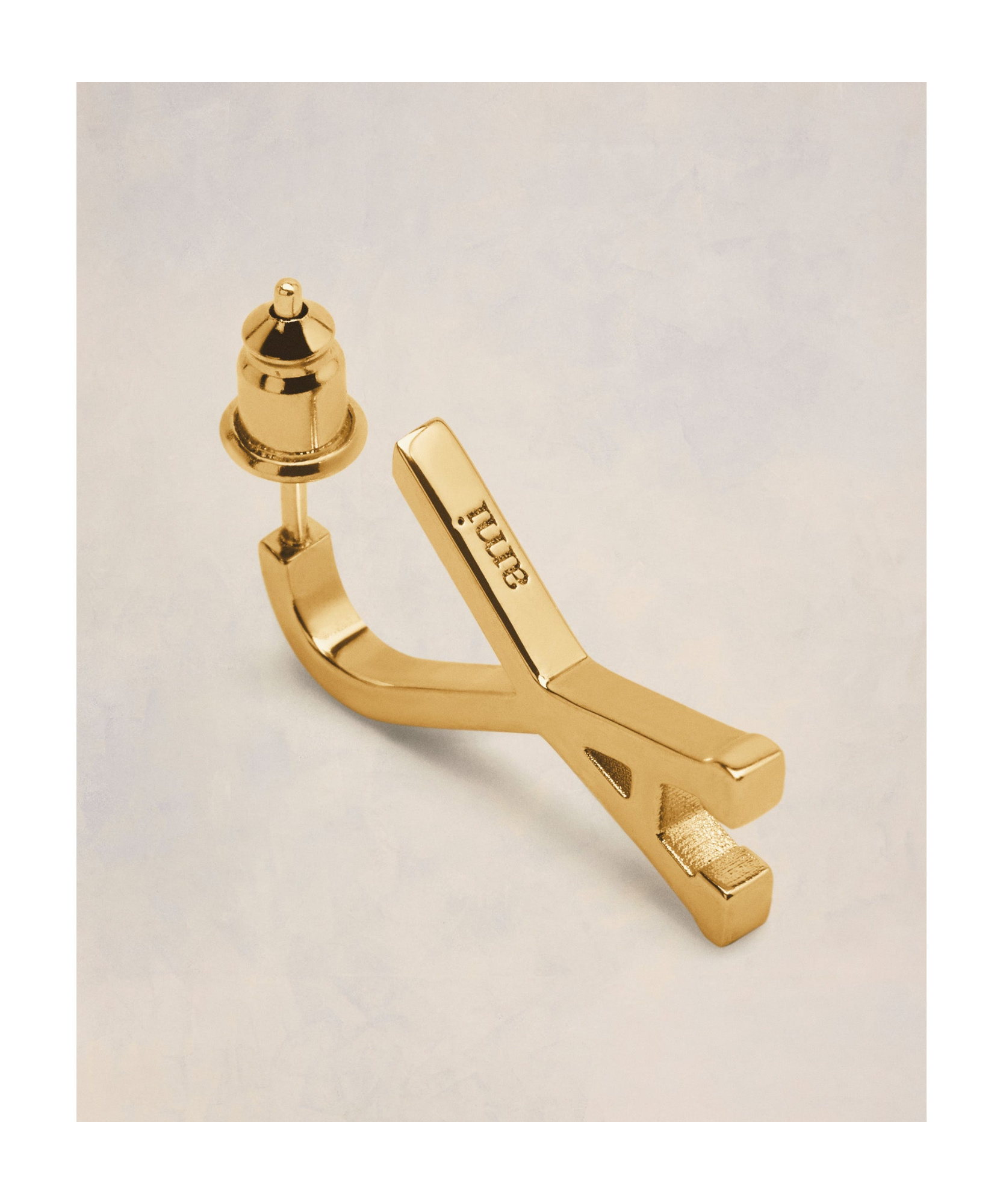 Ami Alexandre Mattiussi Logo Earrings In Yellow