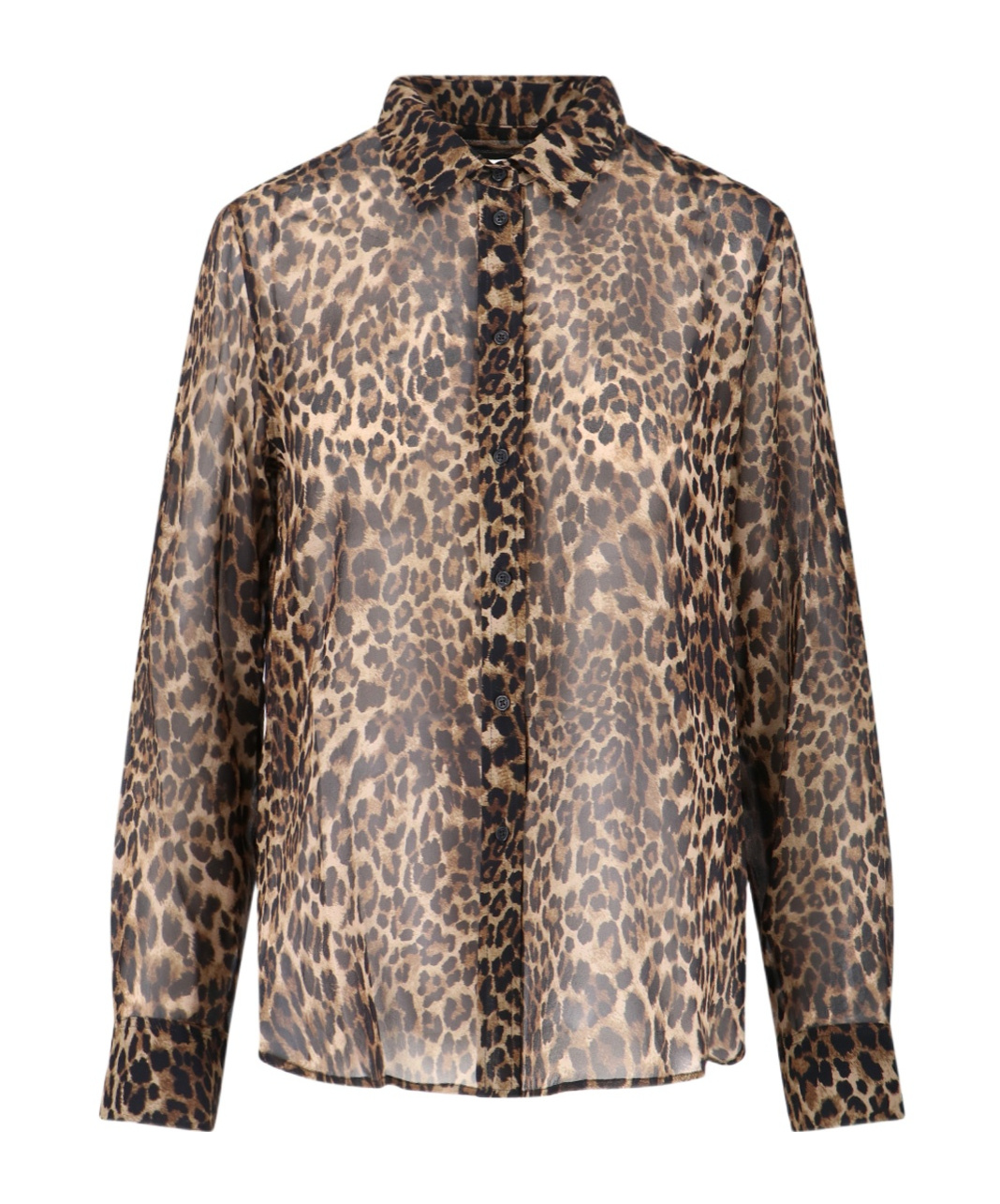 Nili Lotan Gaia Polka-dot Silk Slim Button-down Shirt In Animal Print