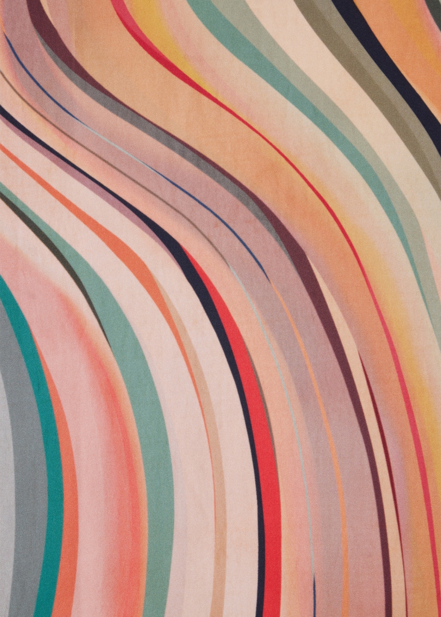 Paul Smith Women's Pink 'dusky Swirl' Silk Twill Scarf Multicolour