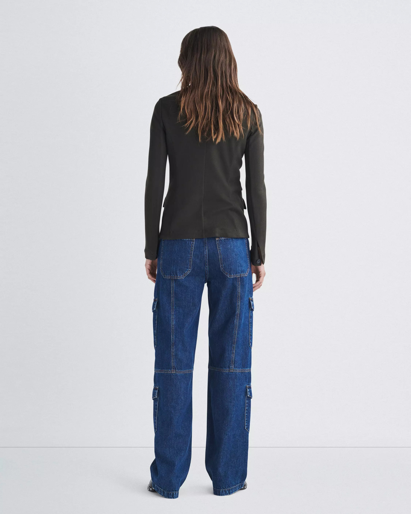 Shop Rag & Bone Mid-rise Cargo Jeans In Blue