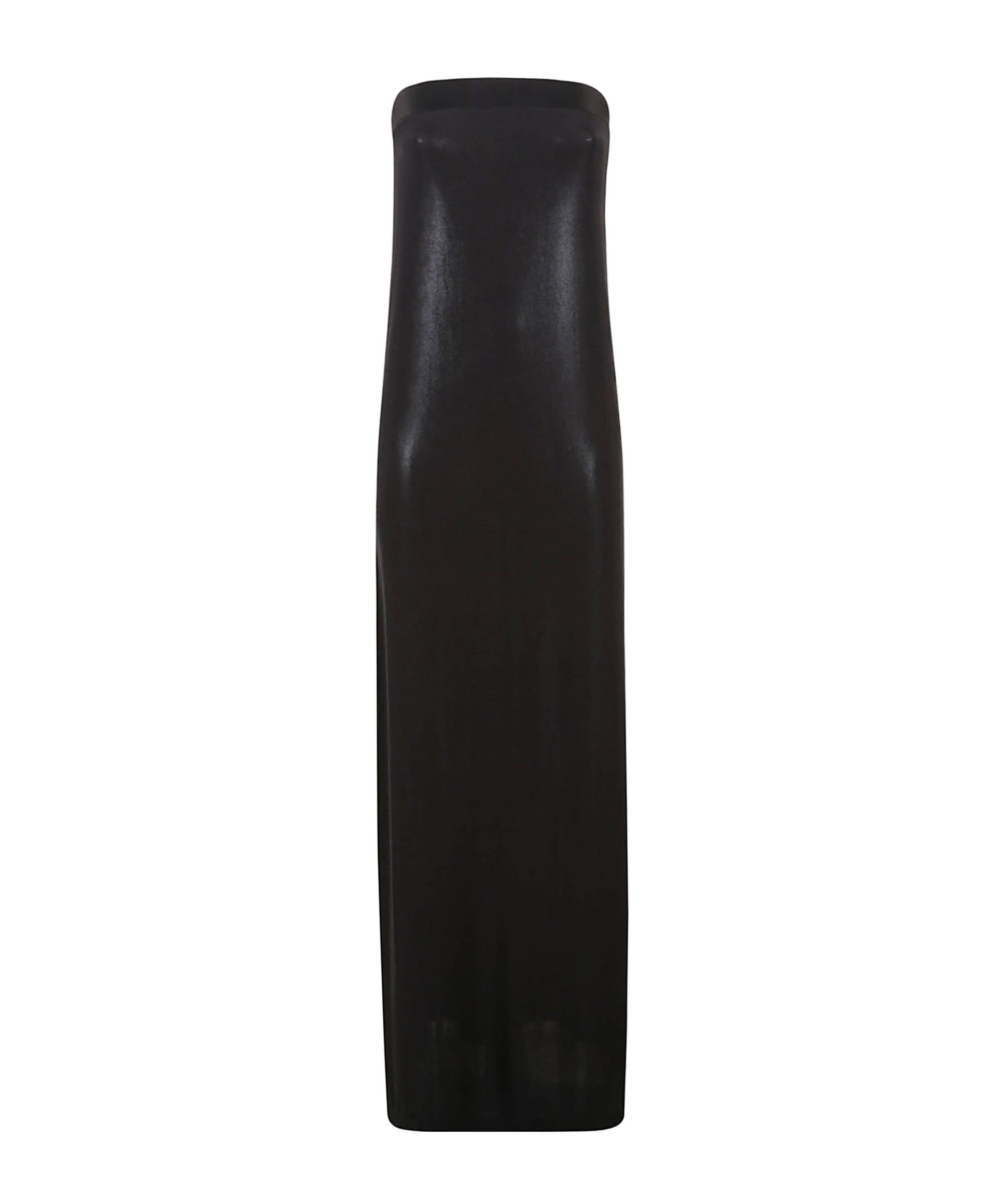 Norma Kamali Strapless Tailored Side Slit Gown