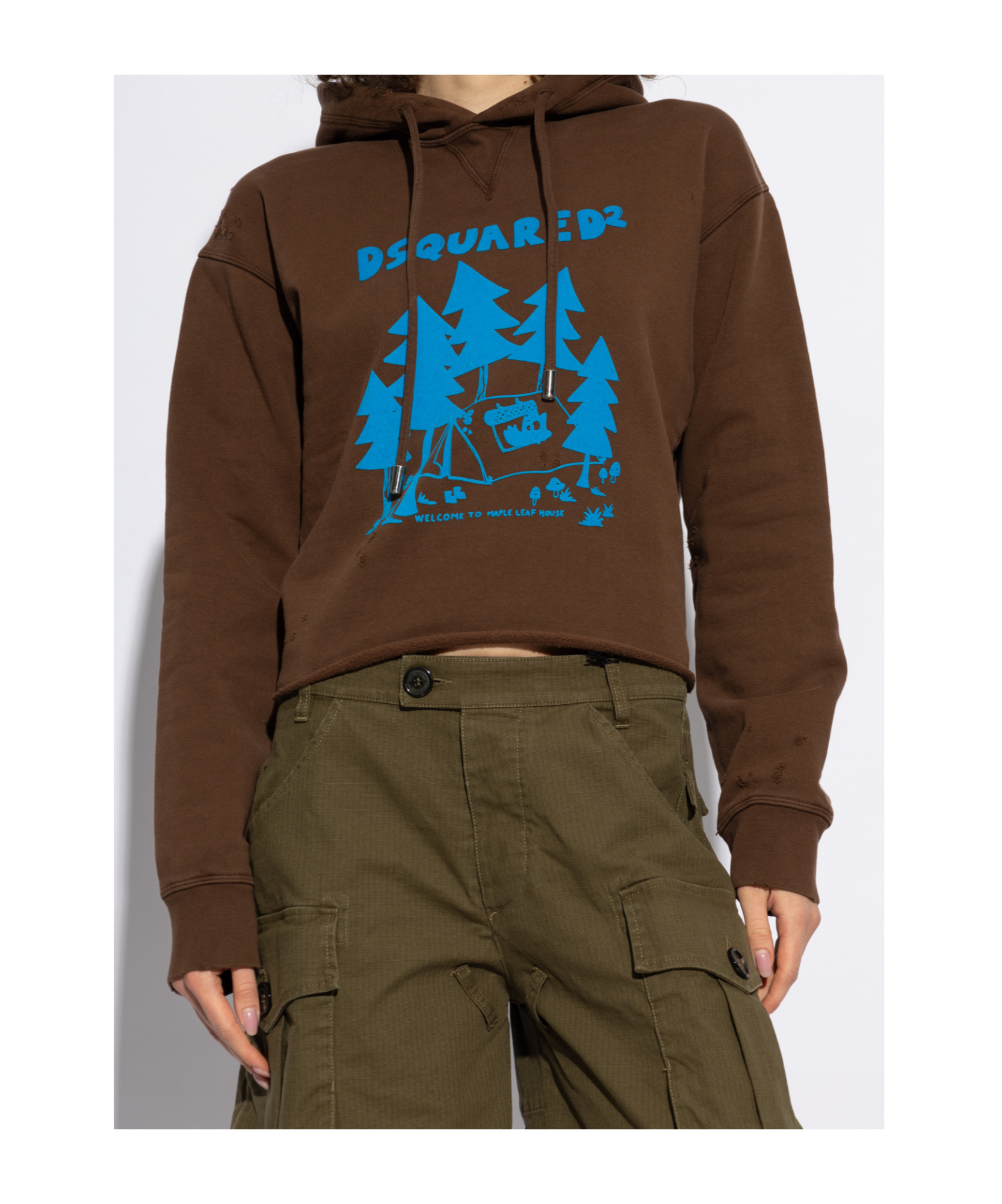 Dsquared2 Long-sleeved Sweater In Brown