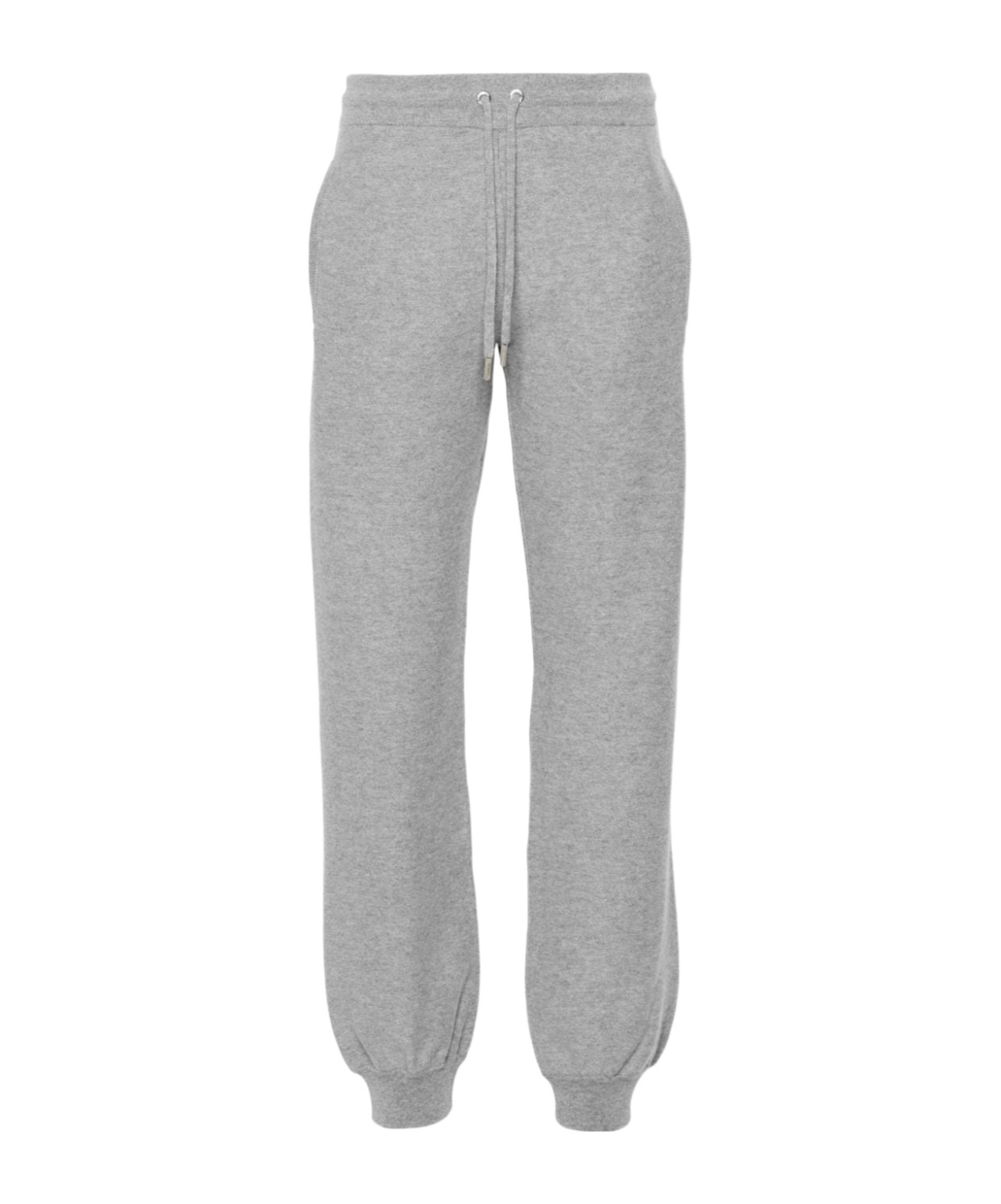 Versace Drawstring Knitted Track Pants In Gray