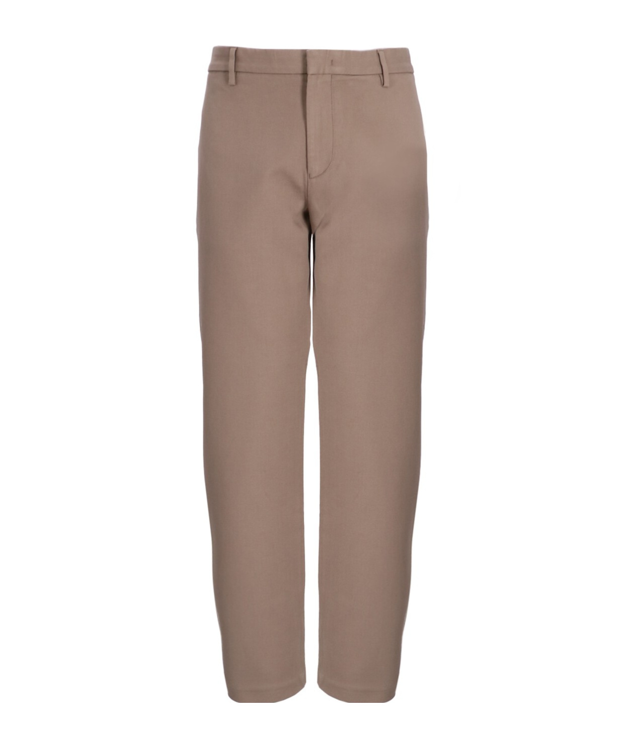 Emporio Armani Waistband Loop Casual Pants In Brown