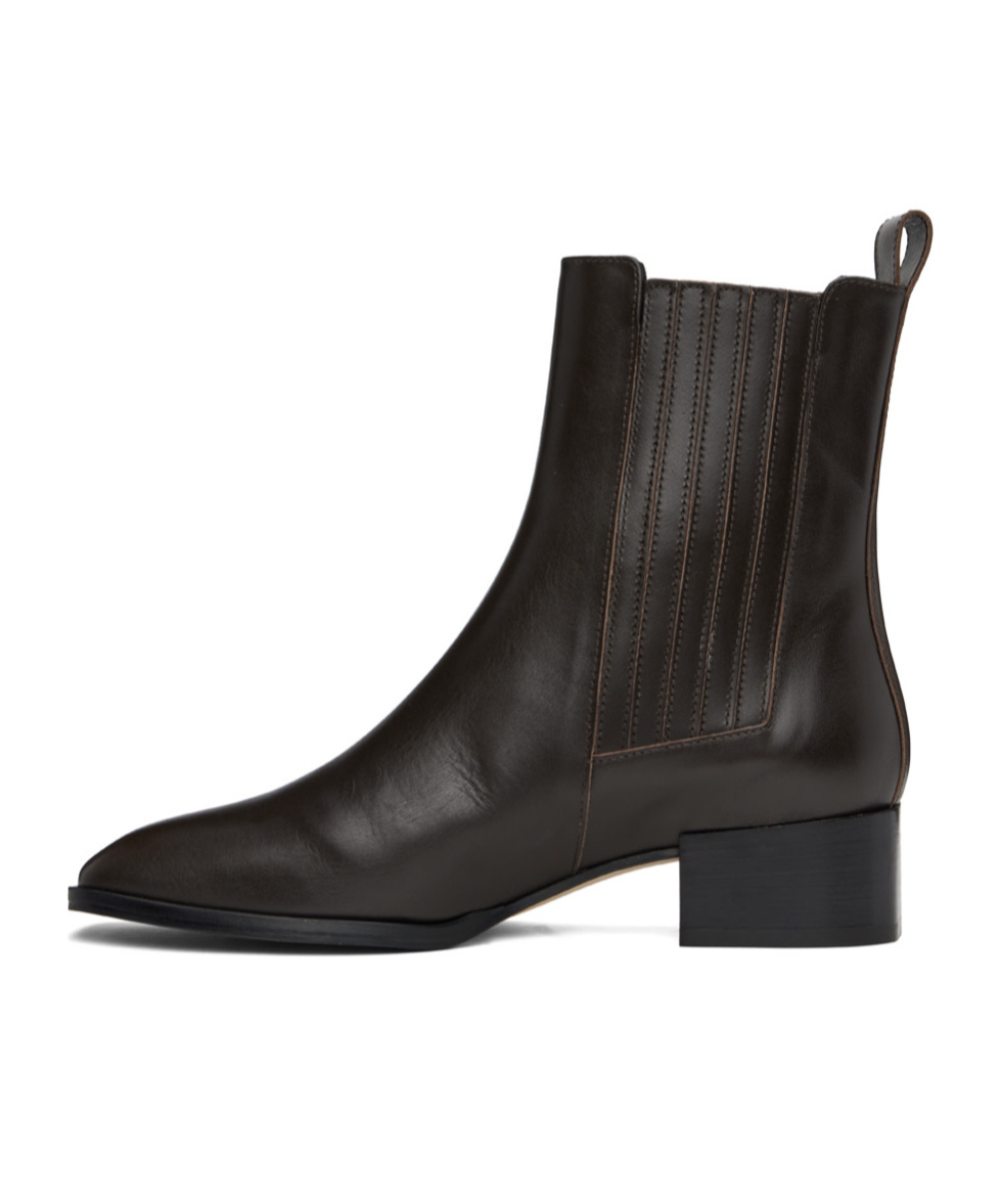 Aeyde Square-toed Short Boots In Black