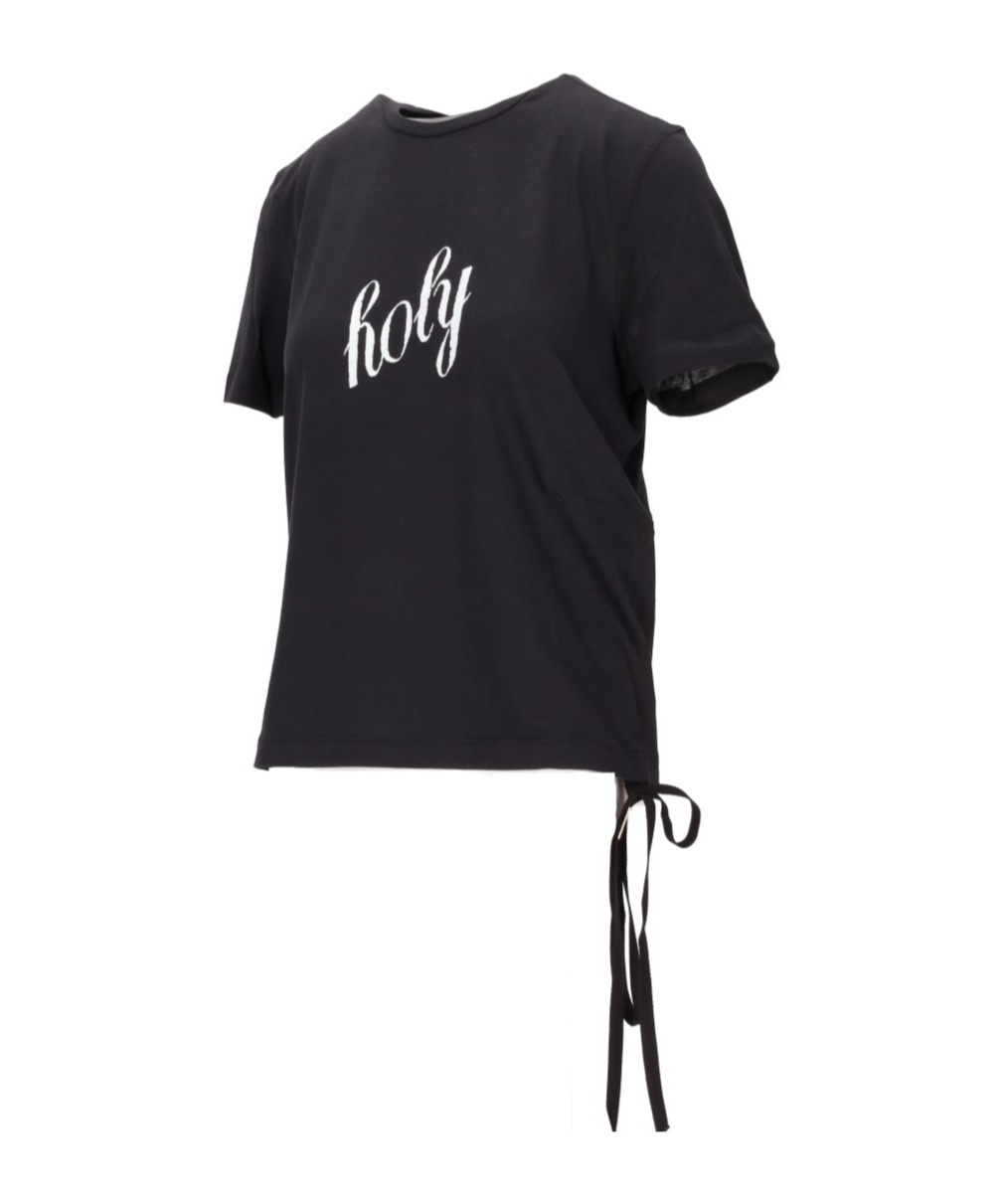 Ann Demeulemeester Fanie Standard Fit T-shirt "holy" Brushed Jersey In Black